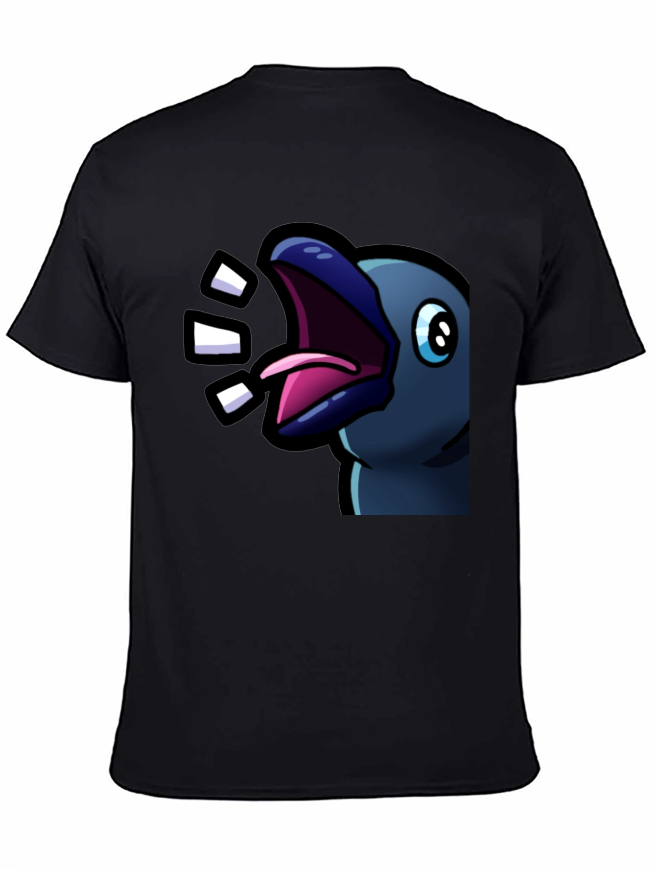 Raven T-Shirt - Expressive Cartoon Bird Design
