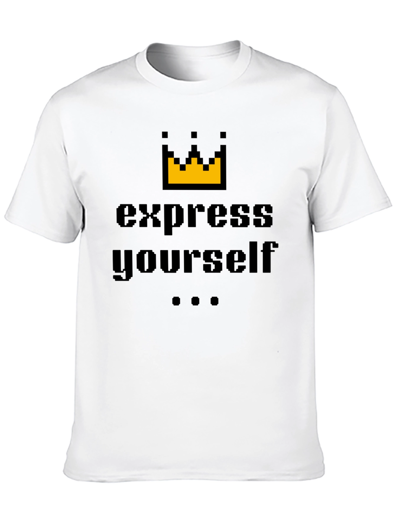 Express Yourself Graphic Tee - Black Cotton Blend Shirt