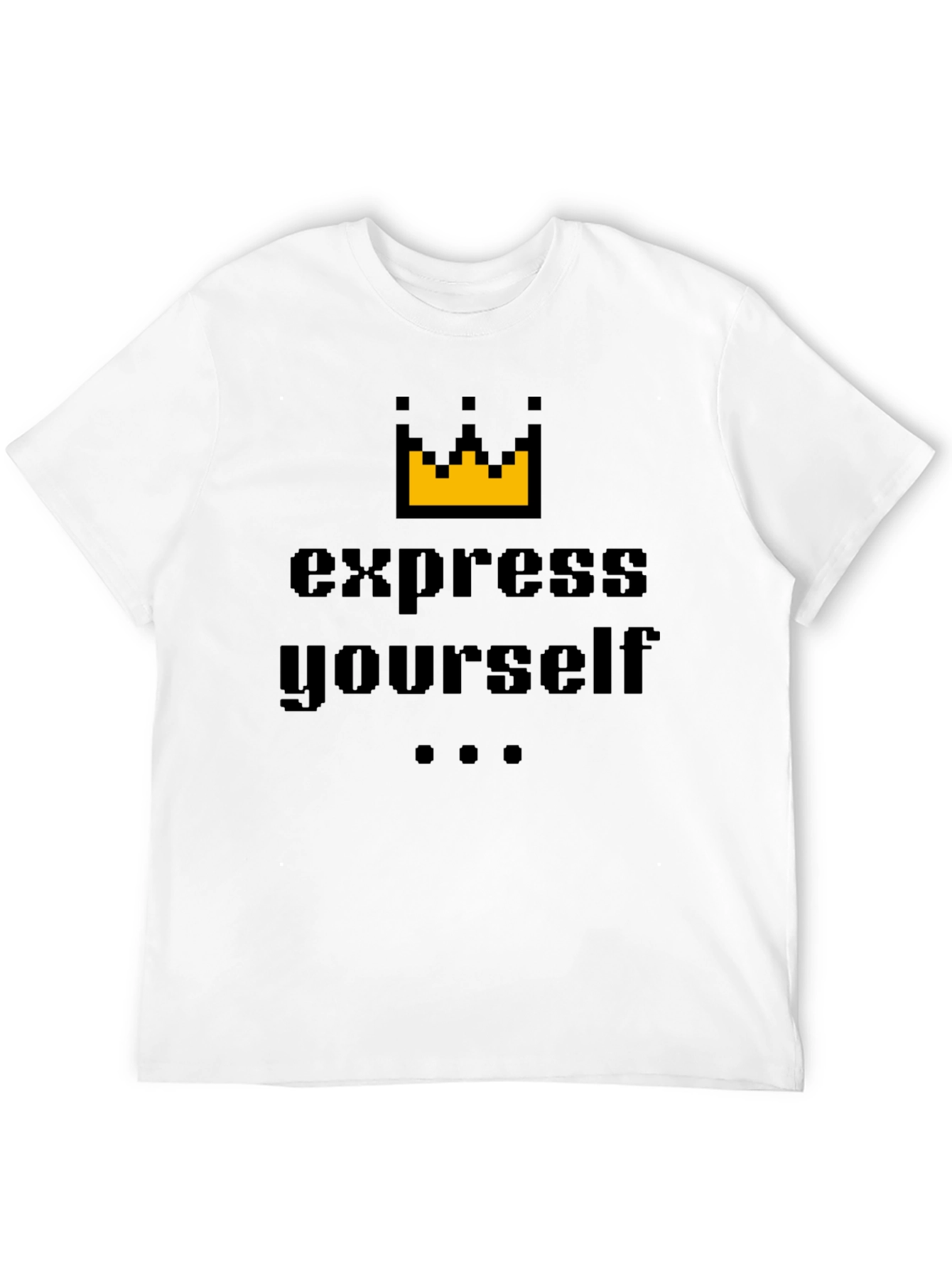 Express Yourself Graphic Tee - Black Cotton Blend Shirt