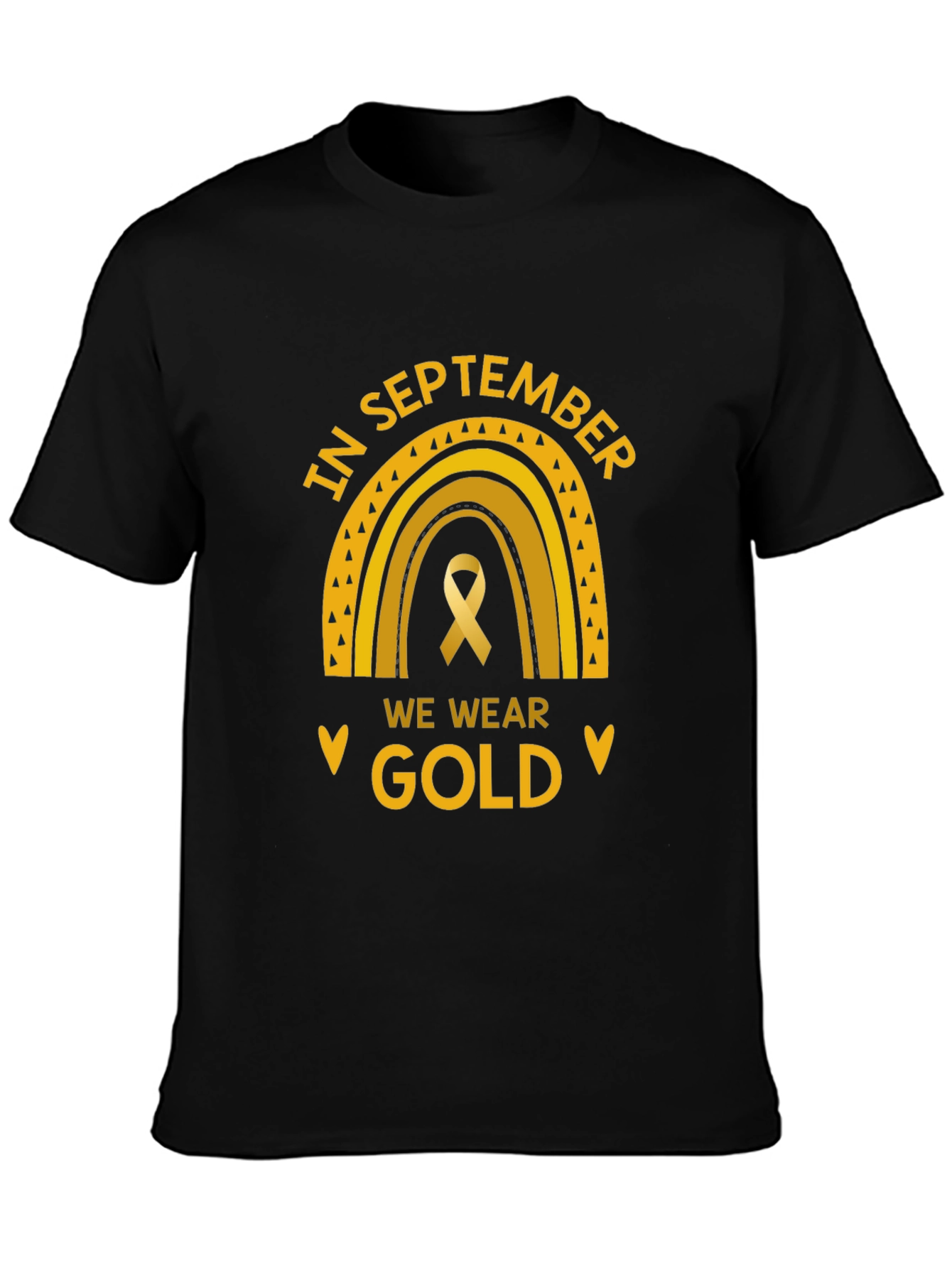 In September We Wear Gold Childhood Cancer Awareness T-Shirt