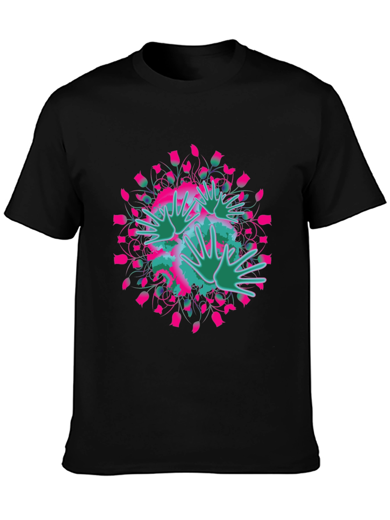 Abstract Hand Print Graphic Tee