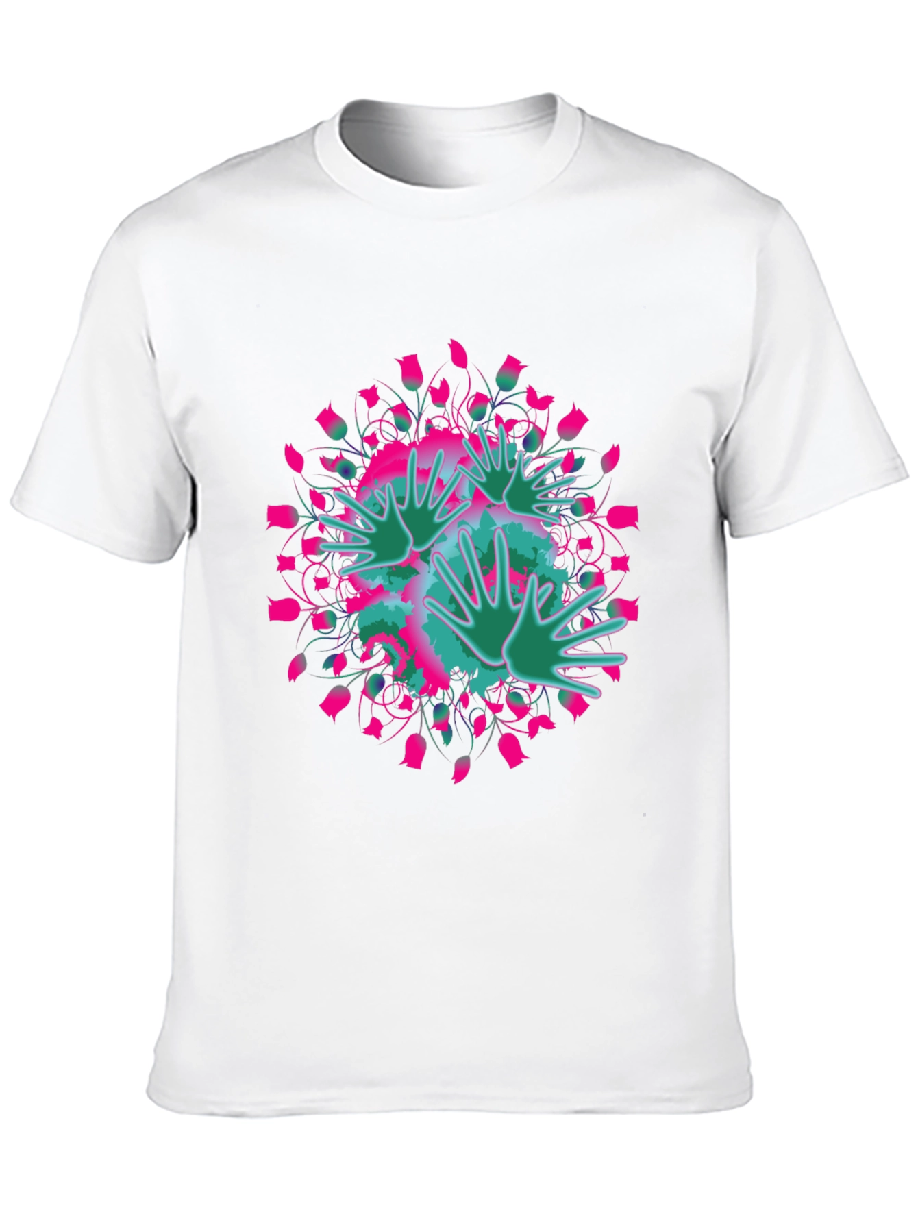 Abstract Hand Print Graphic Tee