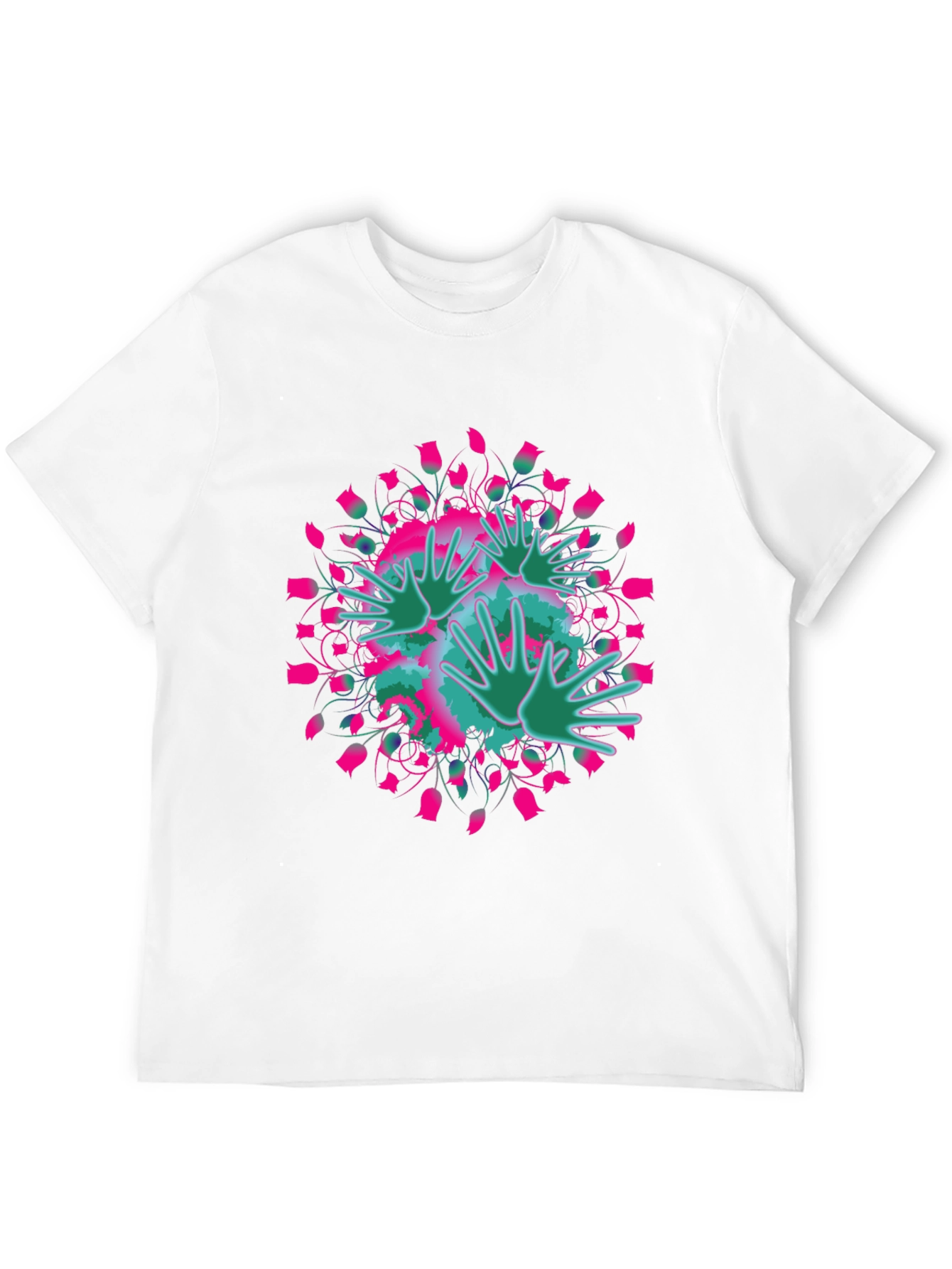Abstract Hand Print Graphic Tee