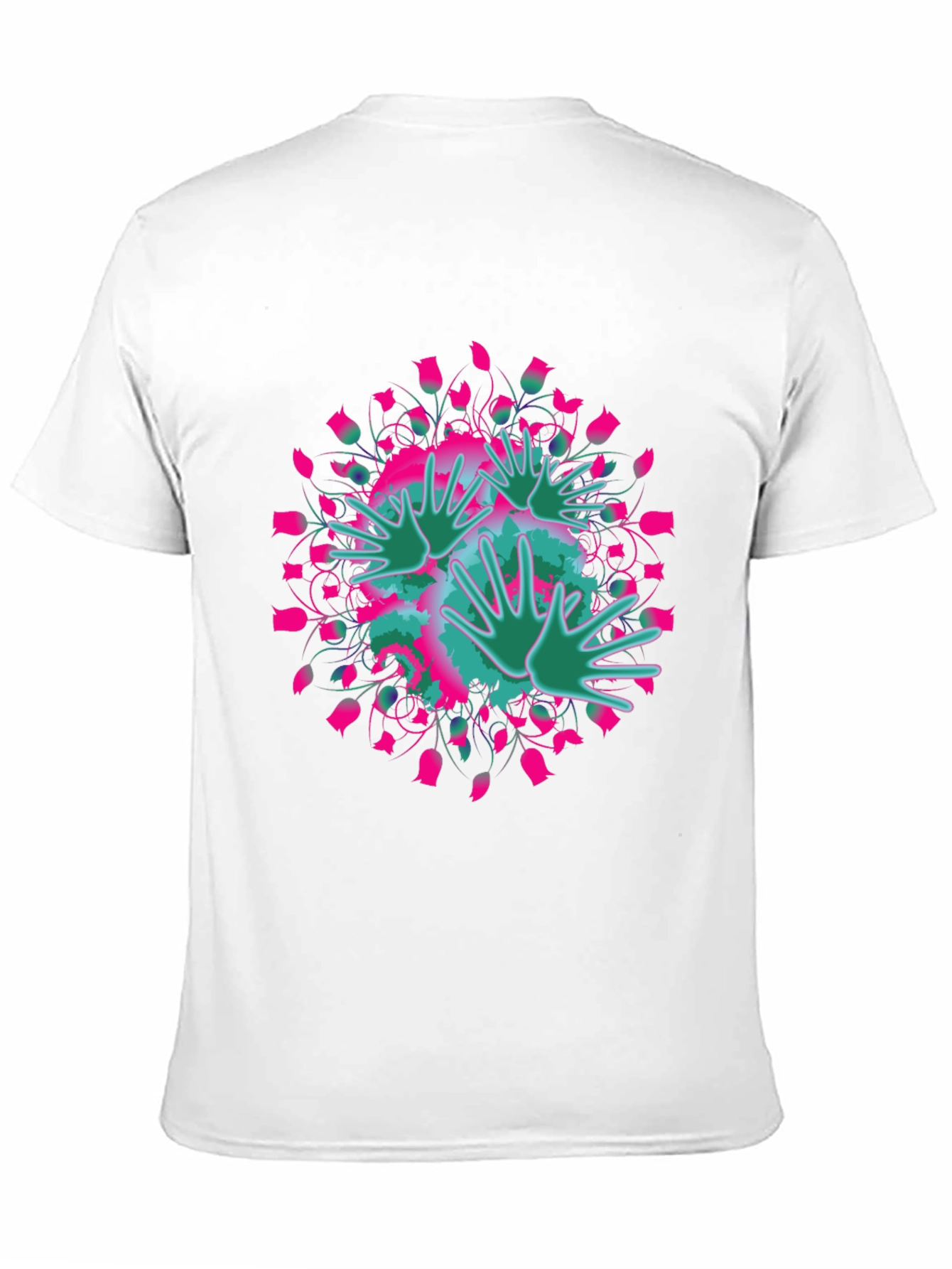 Abstract Hand Print Graphic Tee