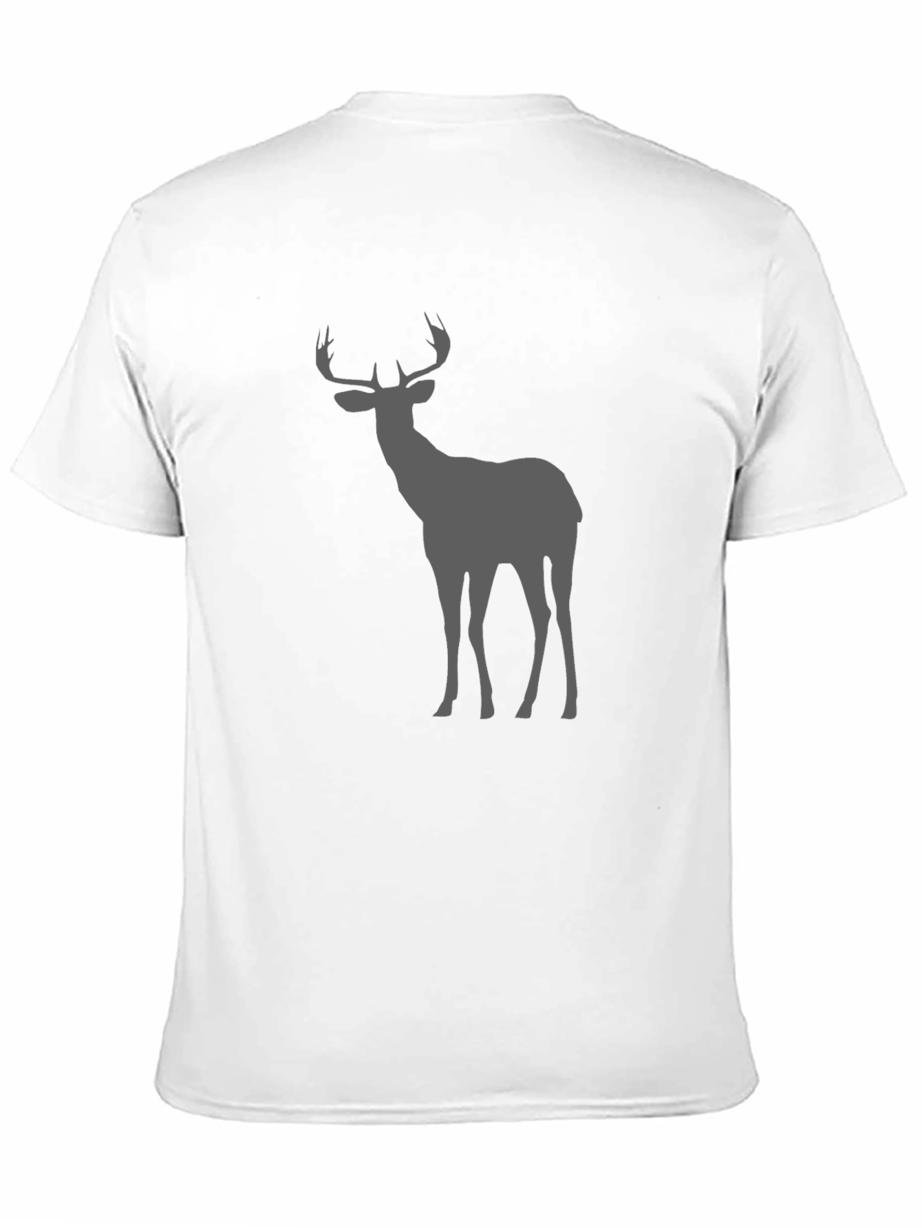 Mens Black Deer Graphic Tee - Nature Inspired Style