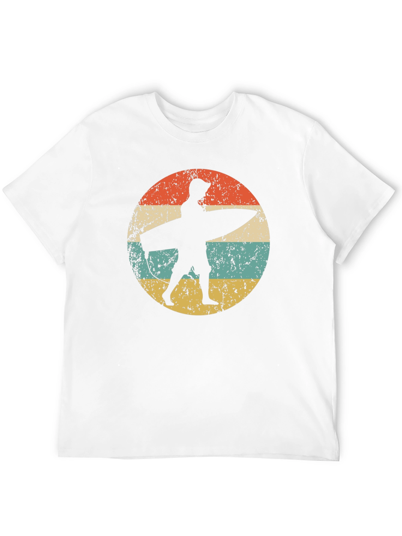 Retro Surfer Graphic Tee - Black Cotton Comfort