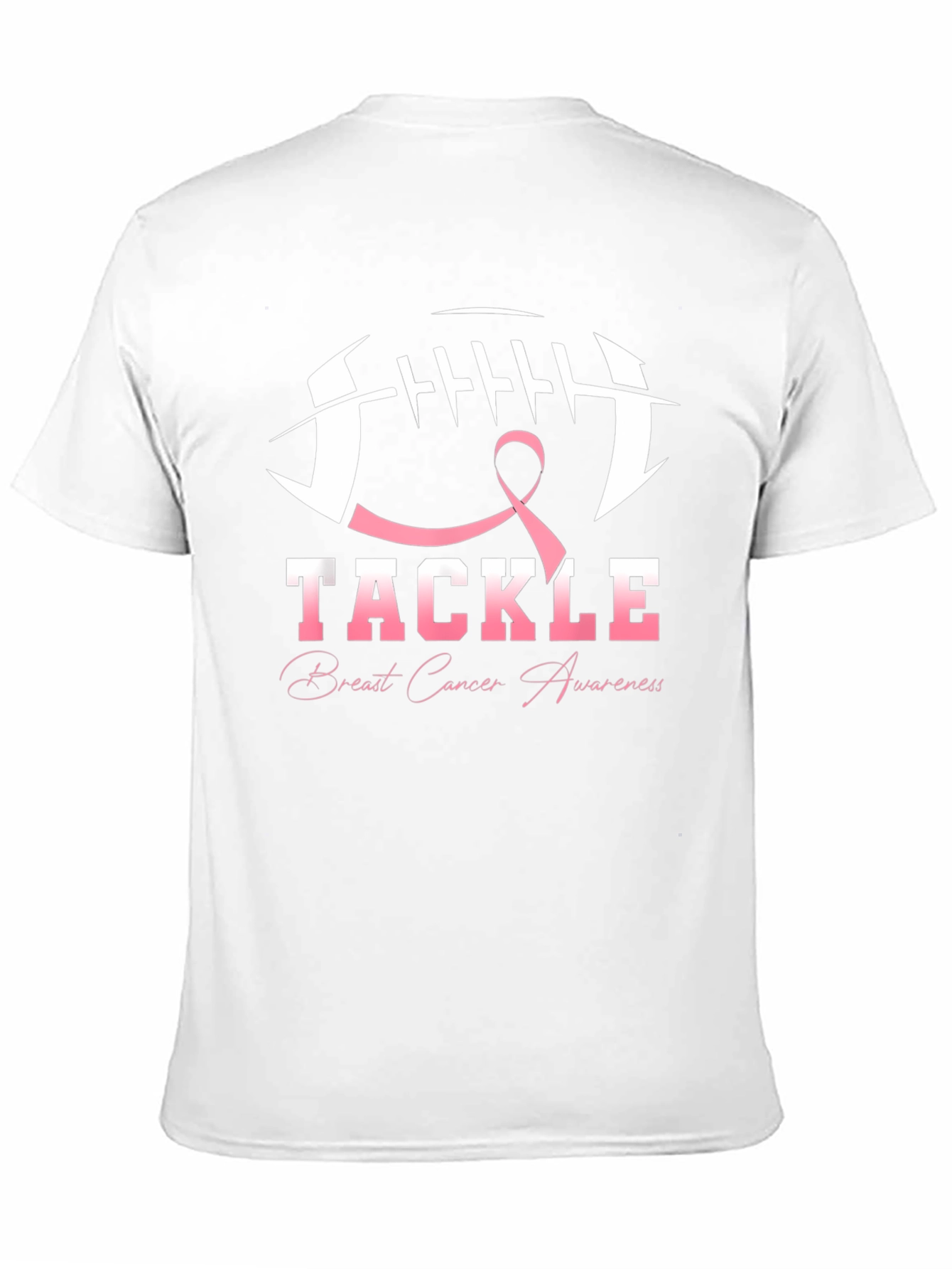 Tackle Breast Cancer Awareness Black T-Shirt