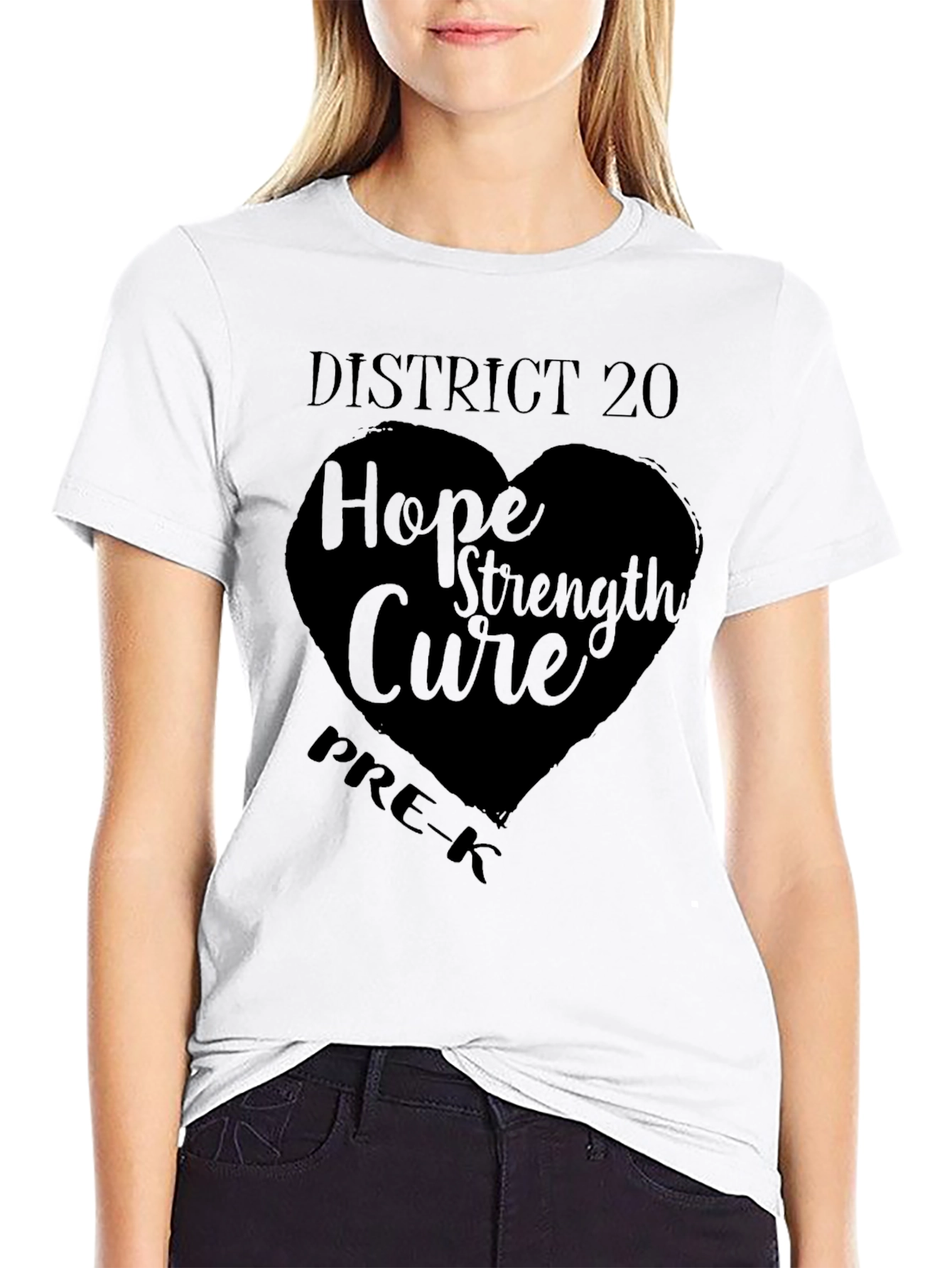 District 20 Hope Strength Cure PRE-K T-Shirt