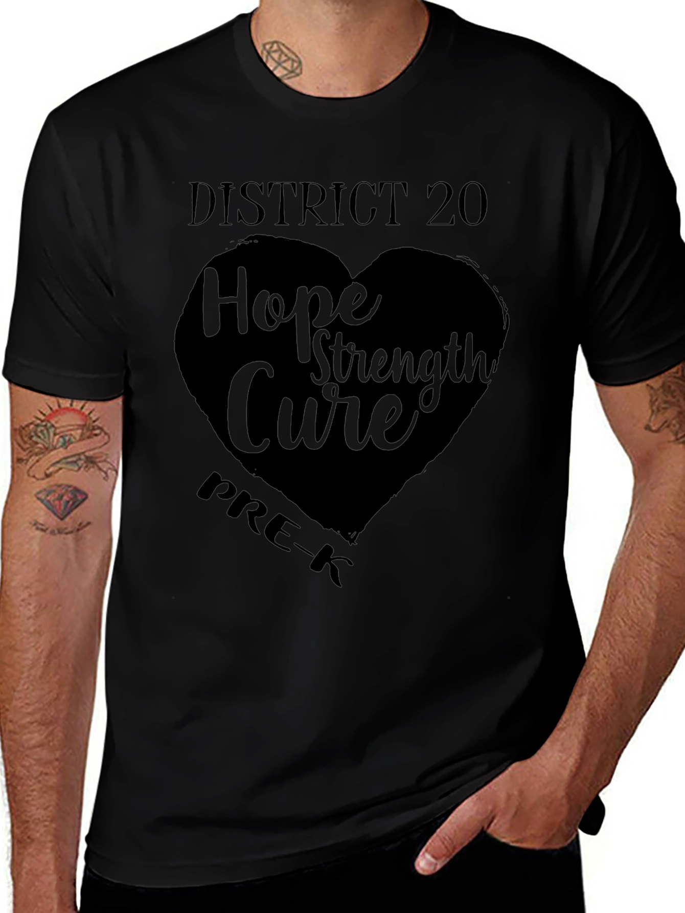 District 20 Hope Strength Cure PRE-K T-Shirt