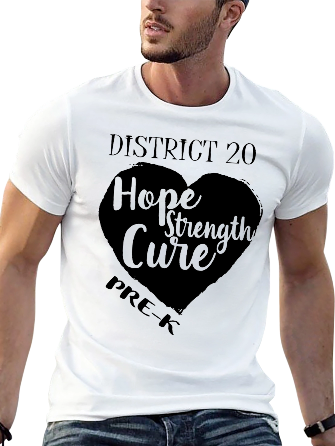 District 20 Hope Strength Cure PRE-K T-Shirt