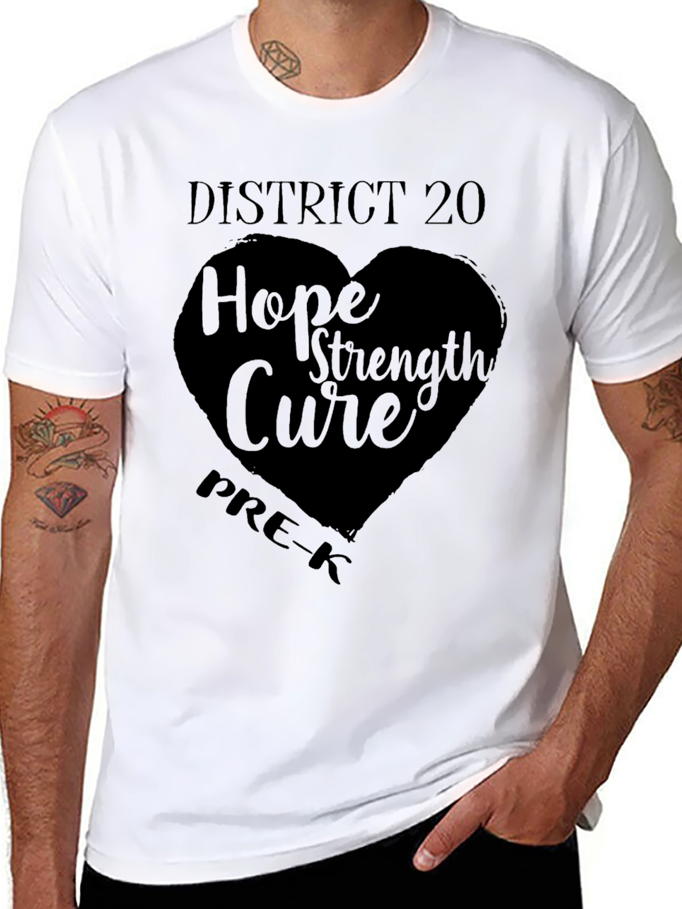 District 20 Hope Strength Cure PRE-K T-Shirt