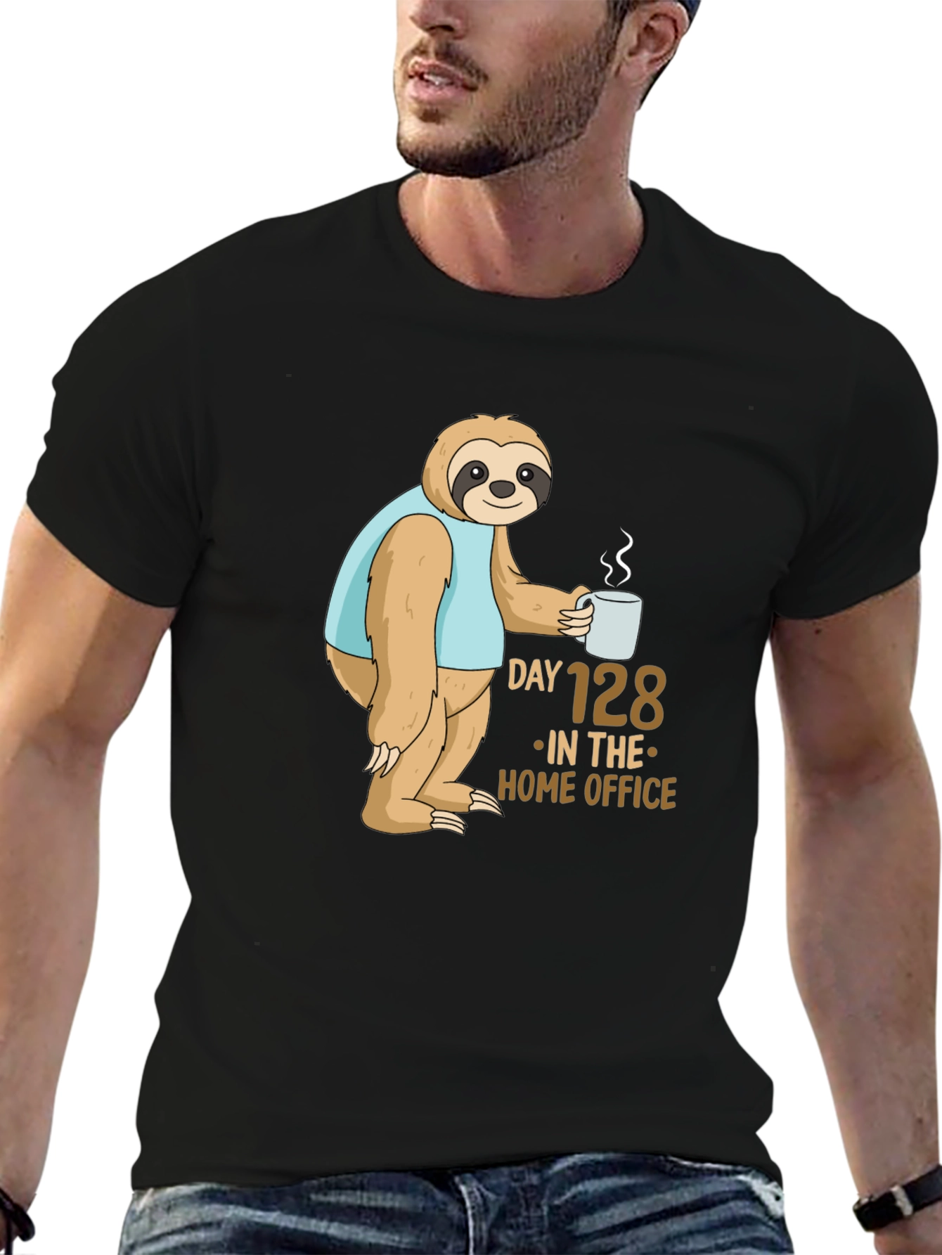 Sloth Day 128 Home Office T-Shirt