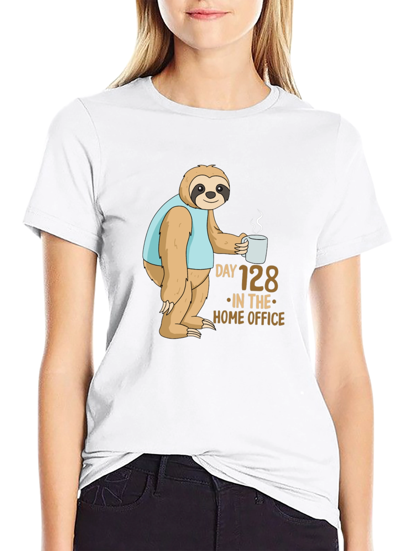 Sloth Day 128 Home Office T-Shirt