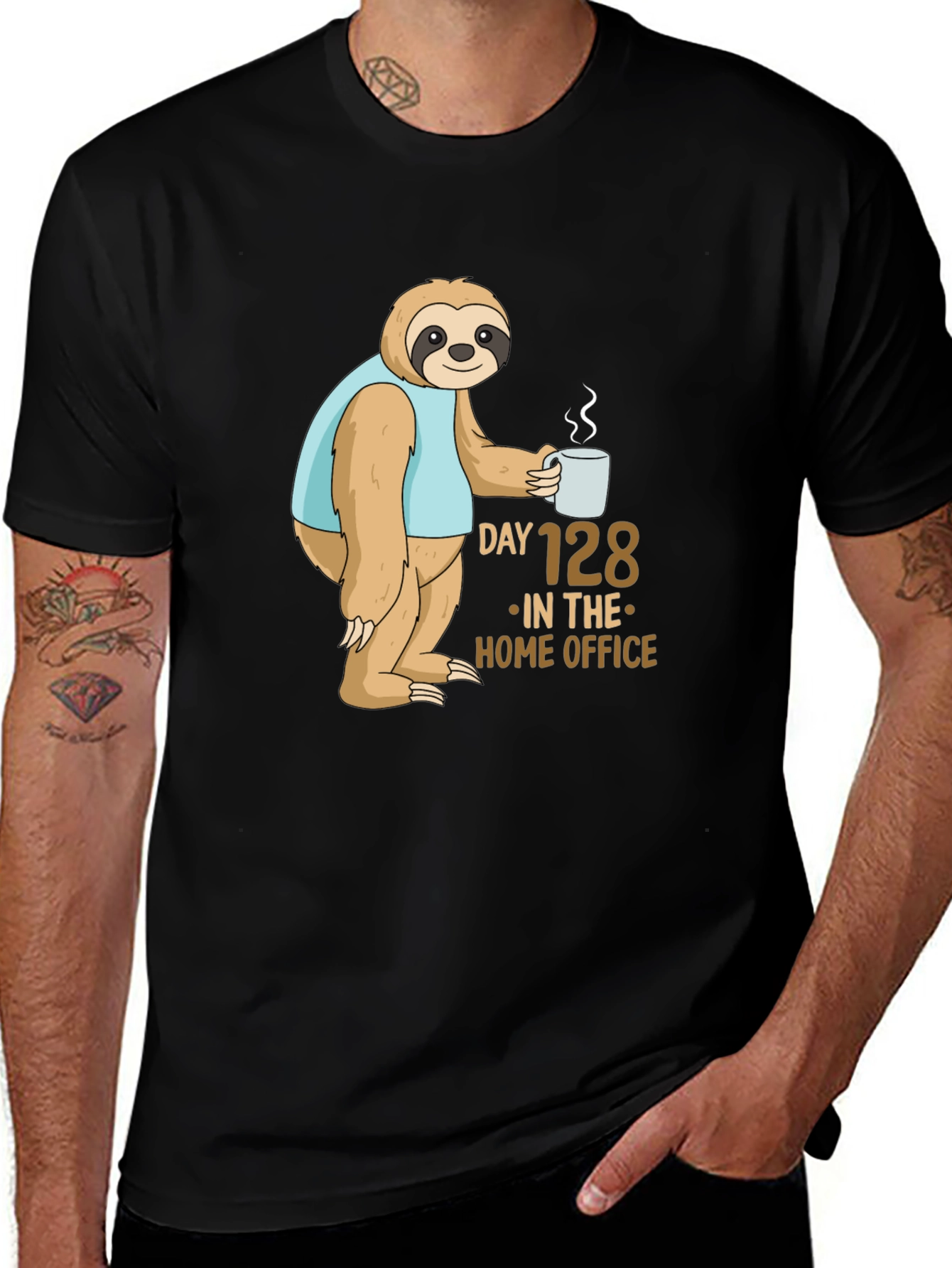 Sloth Day 128 Home Office T-Shirt