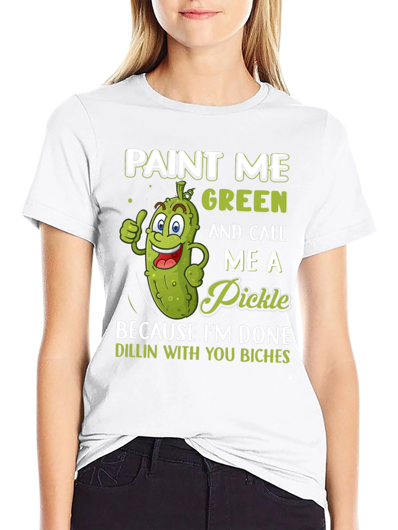 Funny Pickle T-Shirt - Paint Me Green Tee