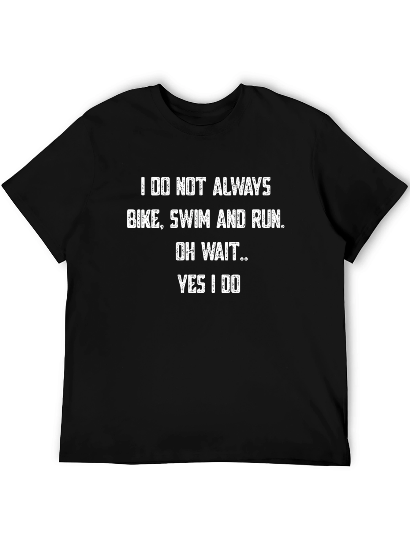 Triathlete Black T-Shirt: Bike Swim Run
