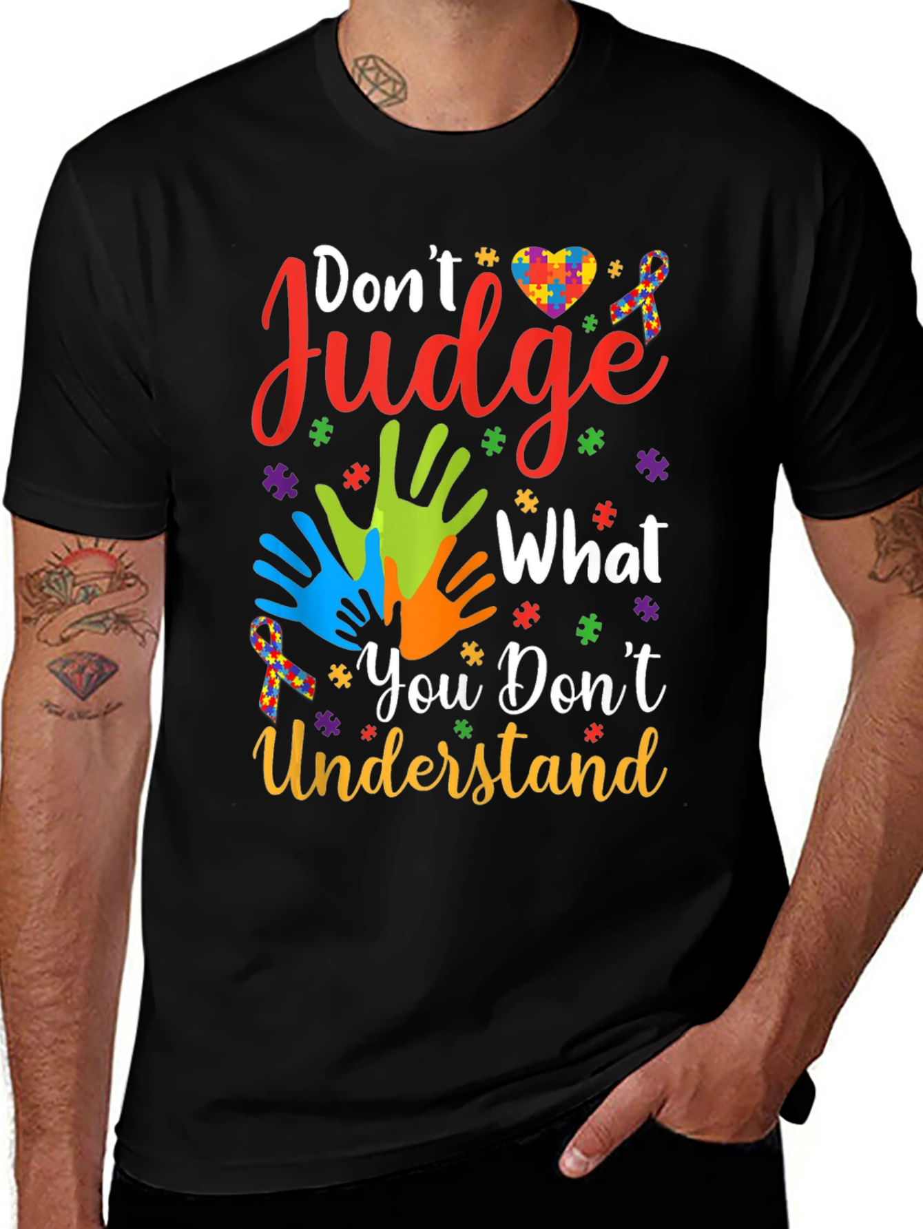 Autism Awareness Graphic Tee - Dont Judge