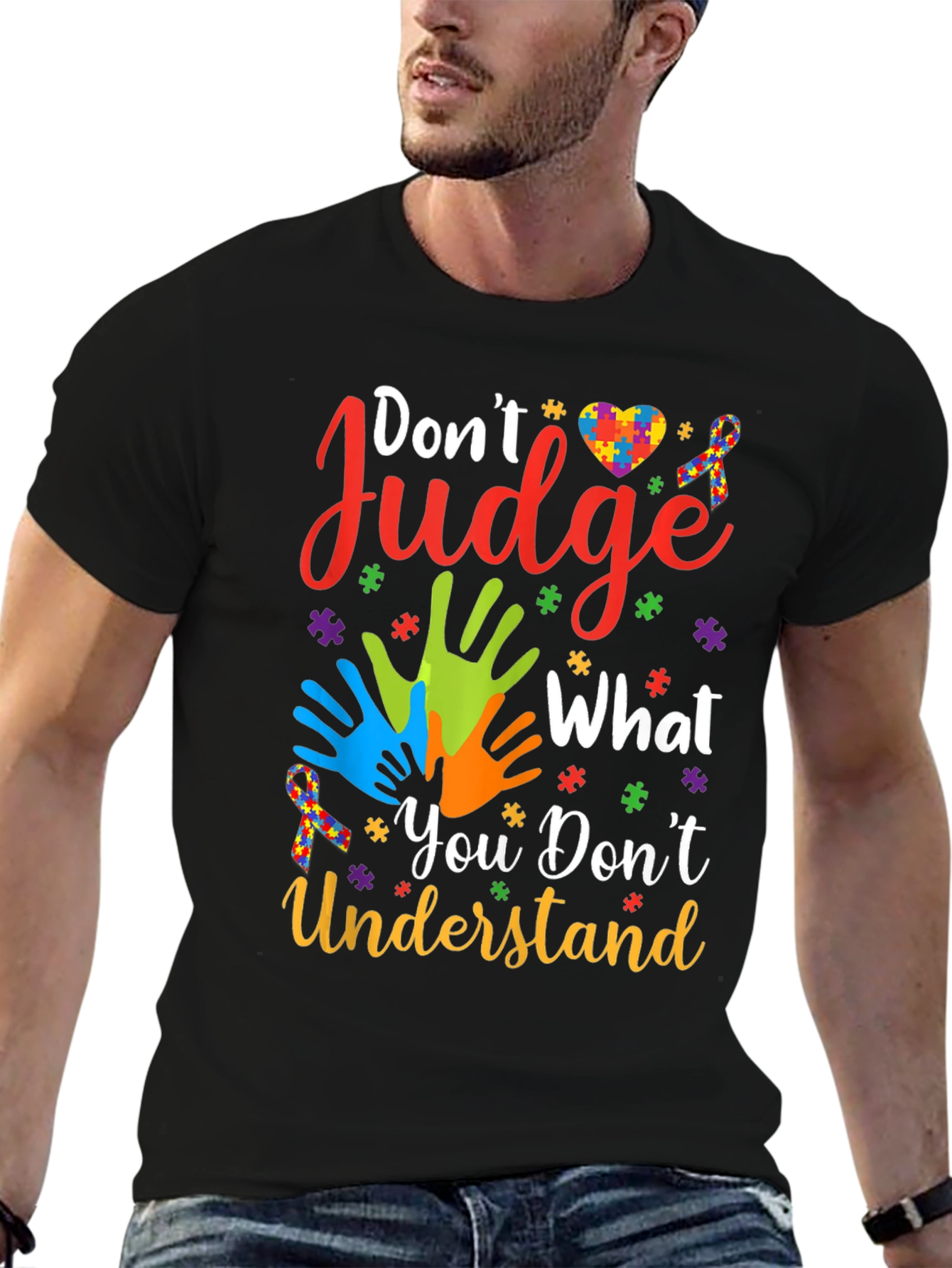 Autism Awareness Graphic Tee - Dont Judge