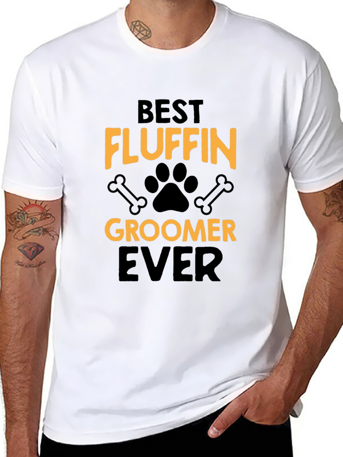 Best Fluffin Groomer Ever Black T-Shirt