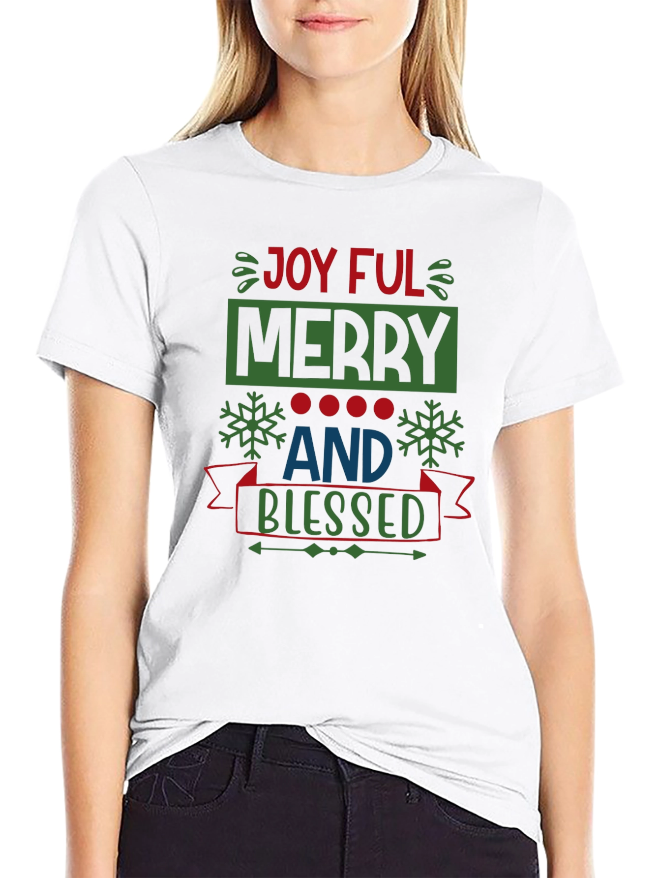 Joyful Merry and Blessed Christmas T-Shirt