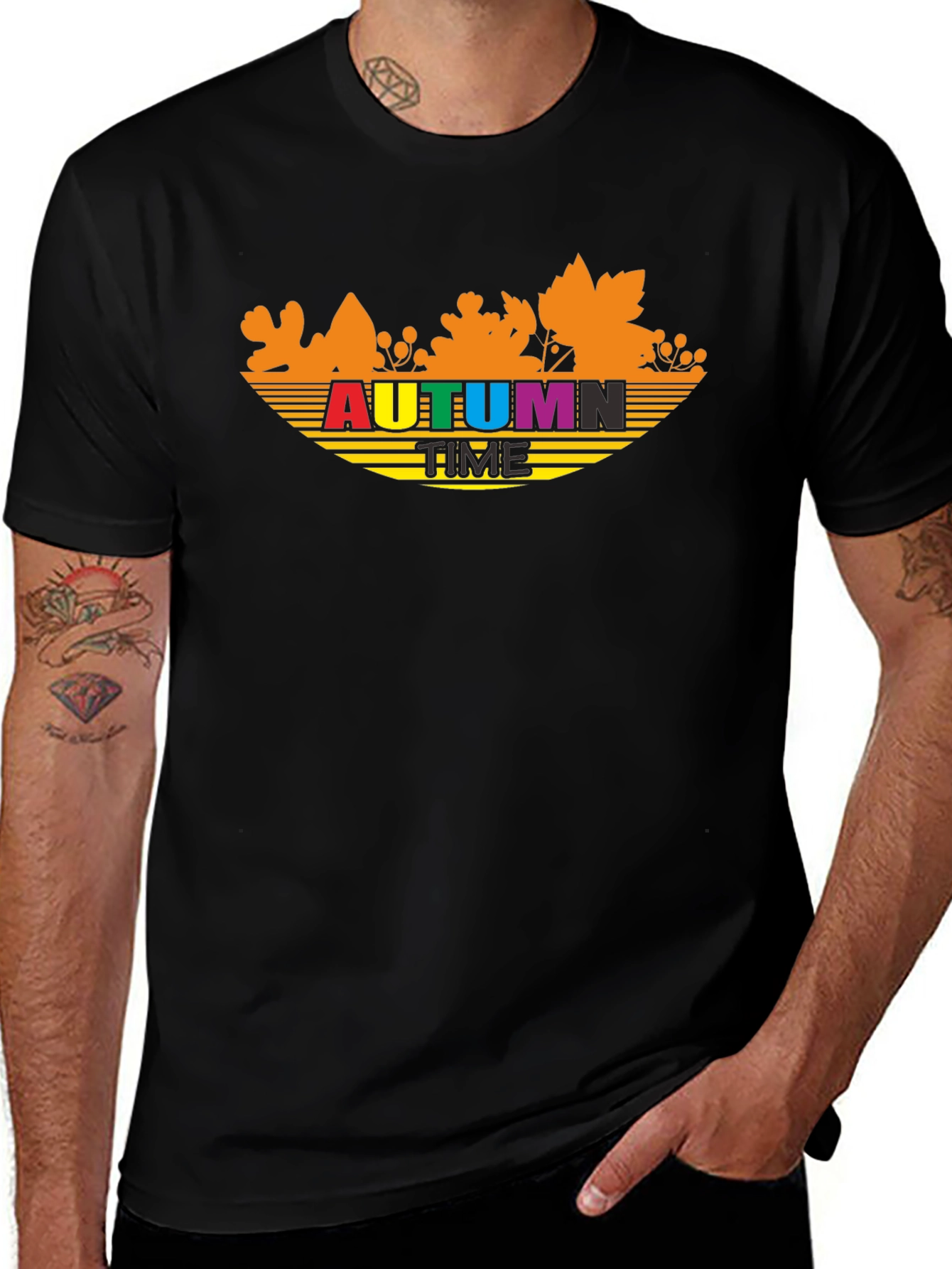 Autumn Time Graphic Tee - Stylish Fall Season Shirt
