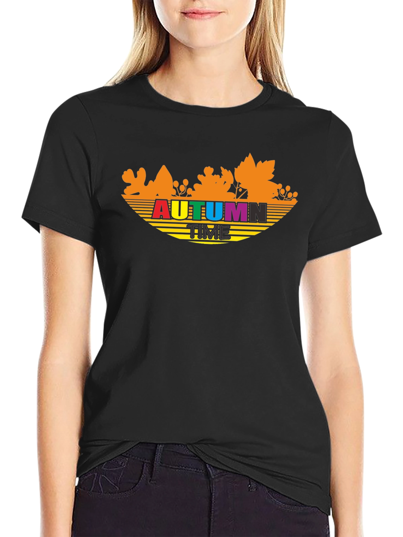 Autumn Time Graphic Tee - Stylish Fall Season Shirt