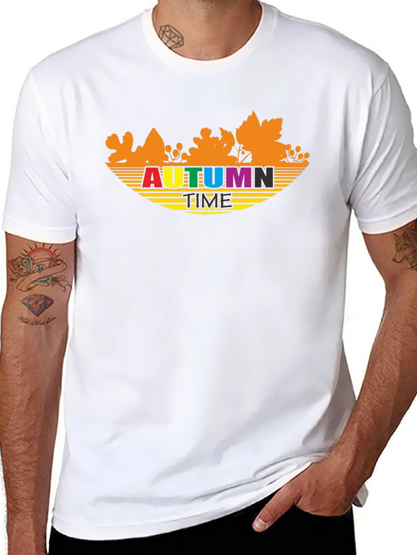Autumn Time Graphic Tee - Stylish Fall Season Shirt