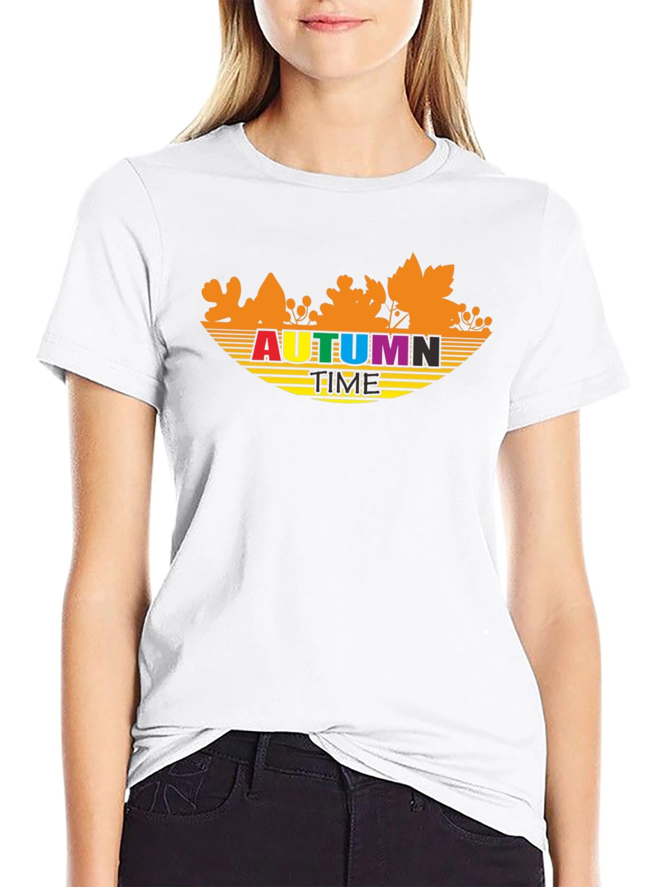 Autumn Time Graphic Tee - Stylish Fall Season Shirt