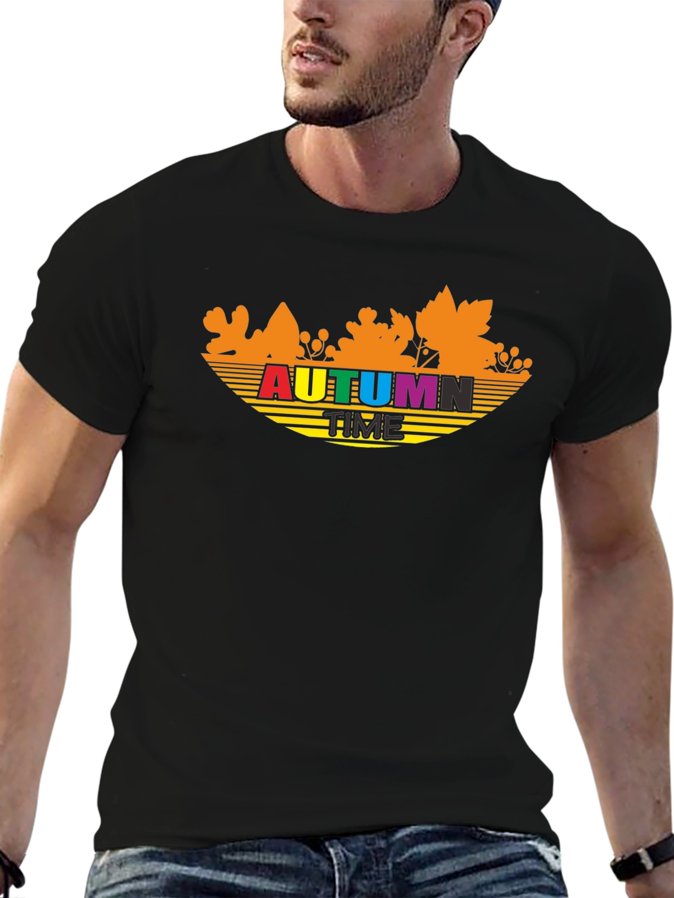 Autumn Time Graphic Tee - Stylish Fall Season Shirt