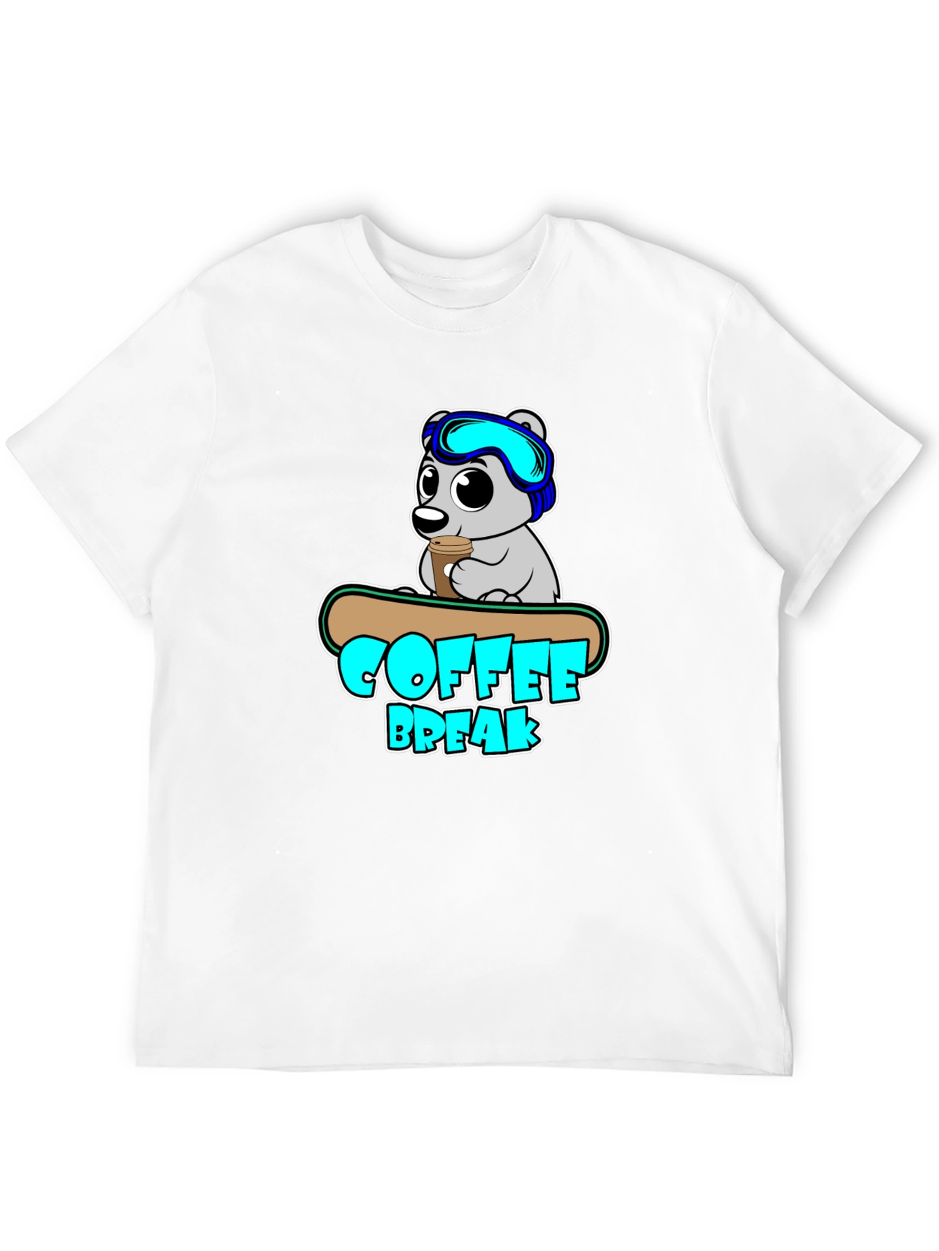 Coffee Break Bear T-Shirt - Relaxed Style