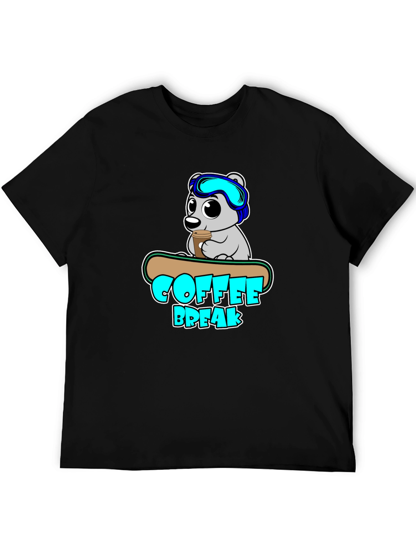 Coffee Break Bear T-Shirt - Relaxed Style