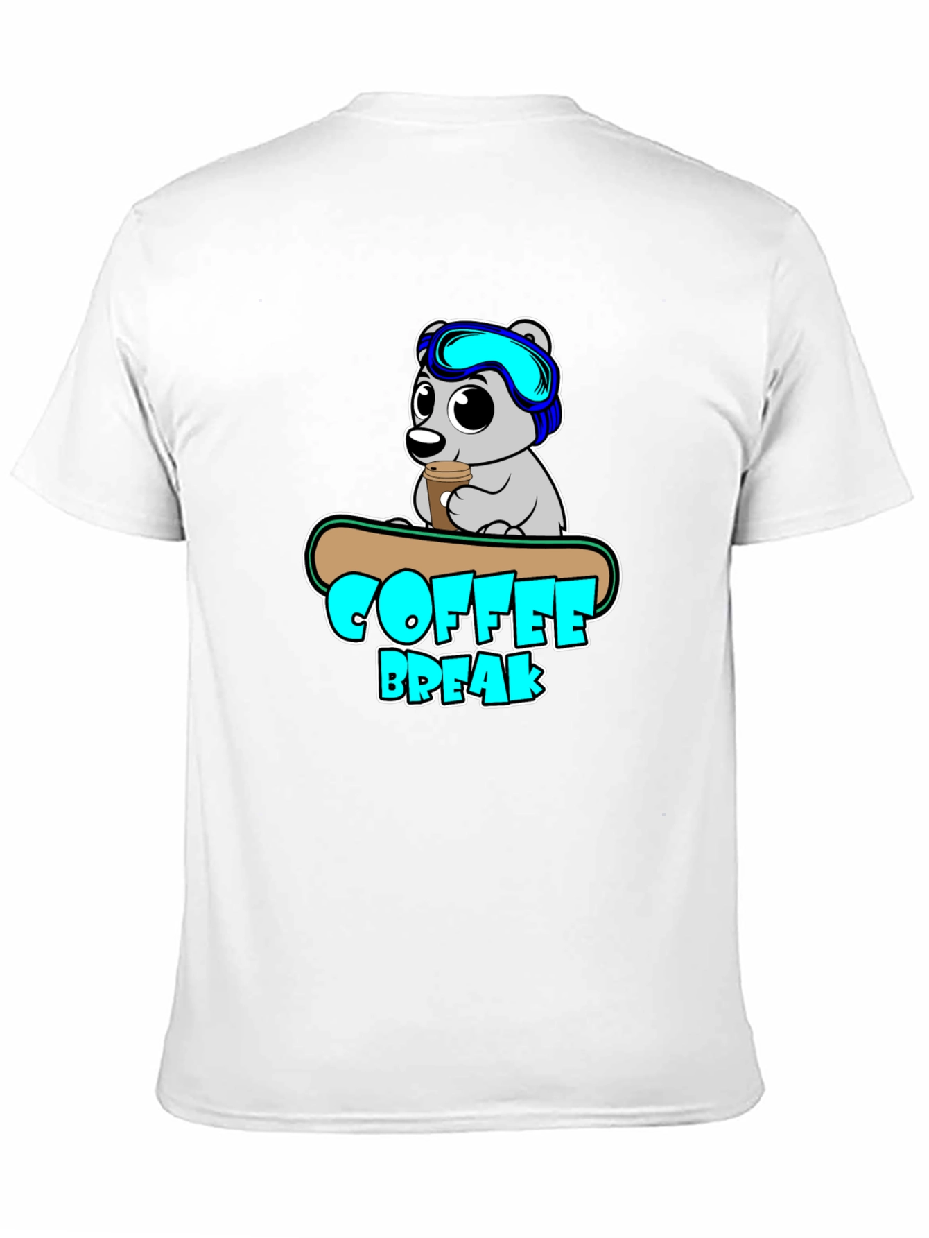 Coffee Break Bear T-Shirt - Relaxed Style