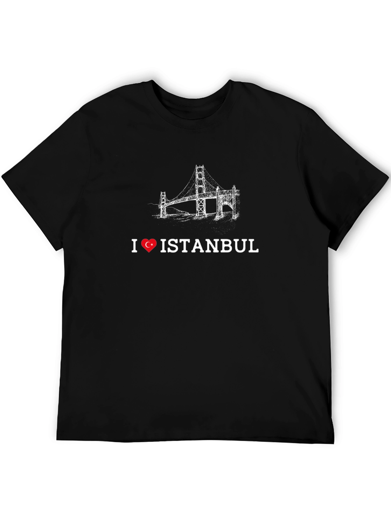 I Love Istanbul Black Graphic T-Shirt