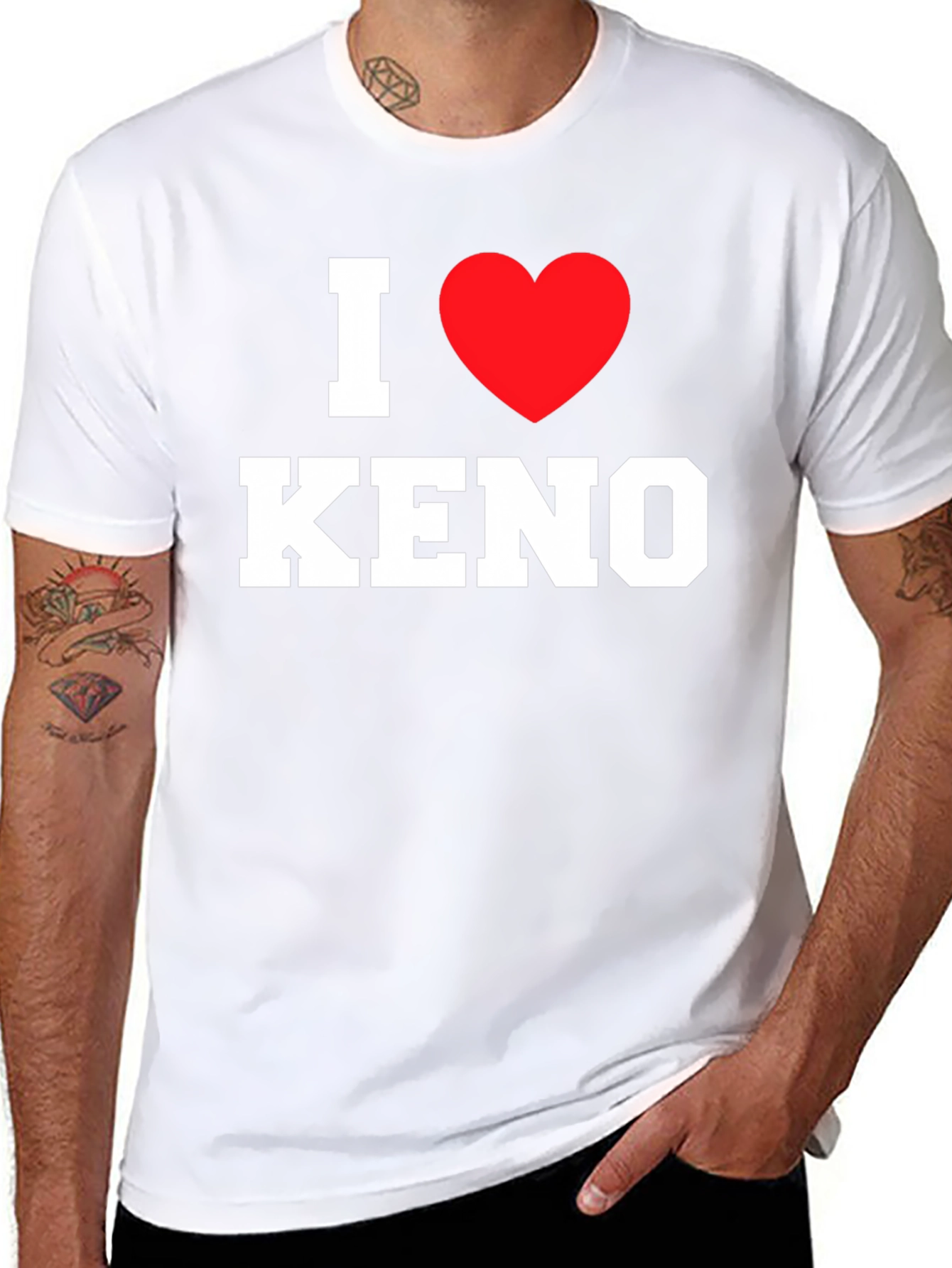 I Love Keno T-Shirt - Black Graphic Tee