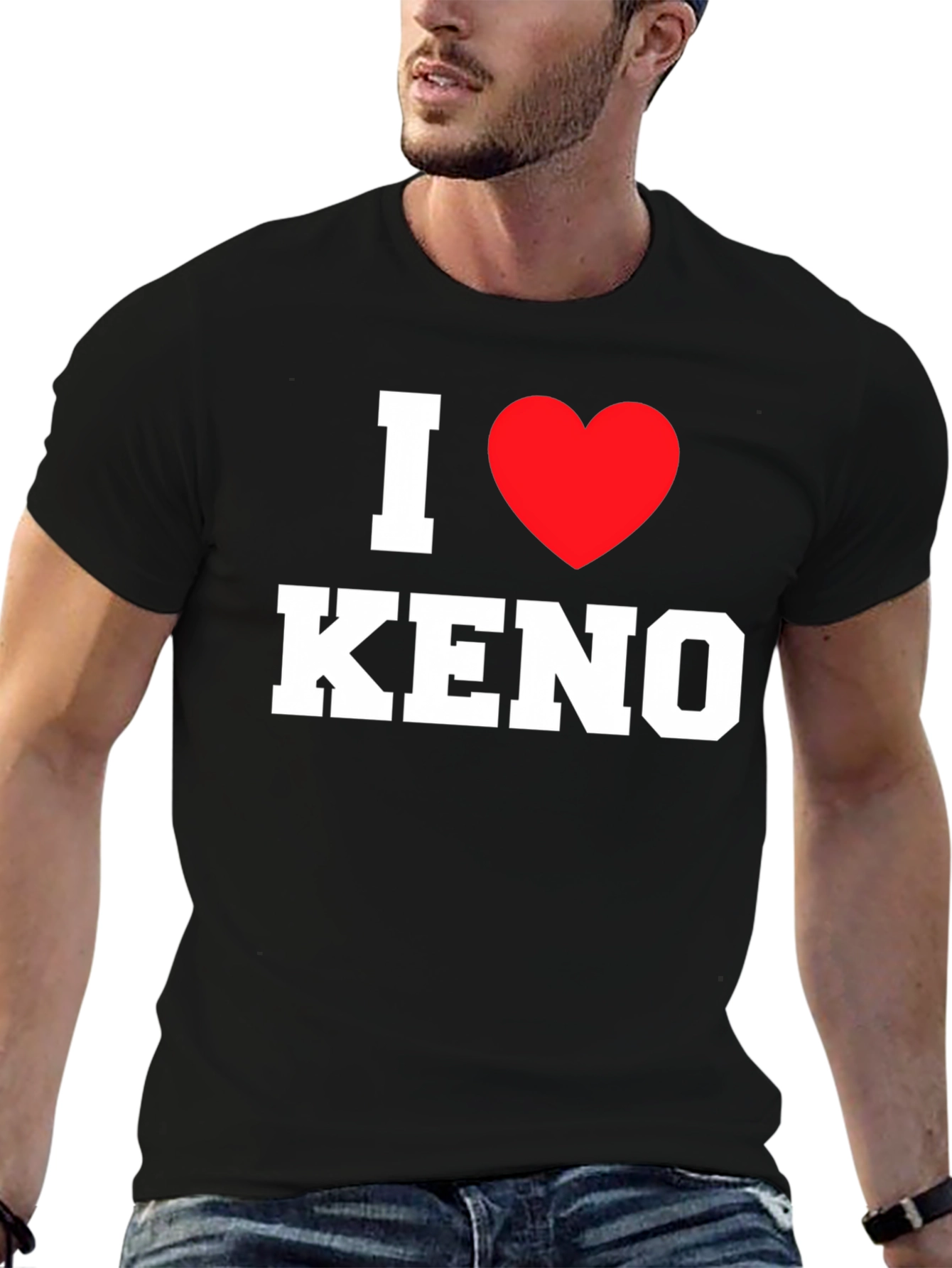I Love Keno T-Shirt - Black Graphic Tee