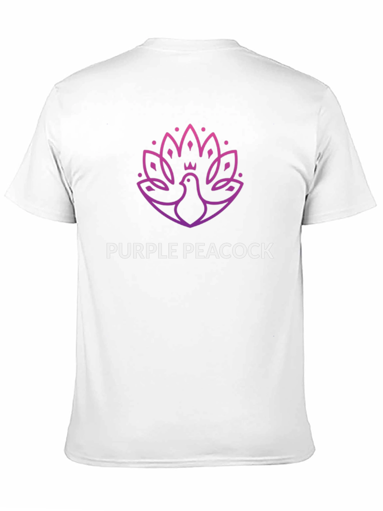 Purple Peacock Graphic Tee - Unique Design
