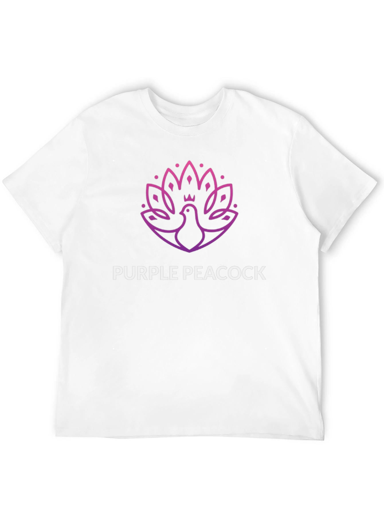 Purple Peacock Graphic Tee - Unique Design