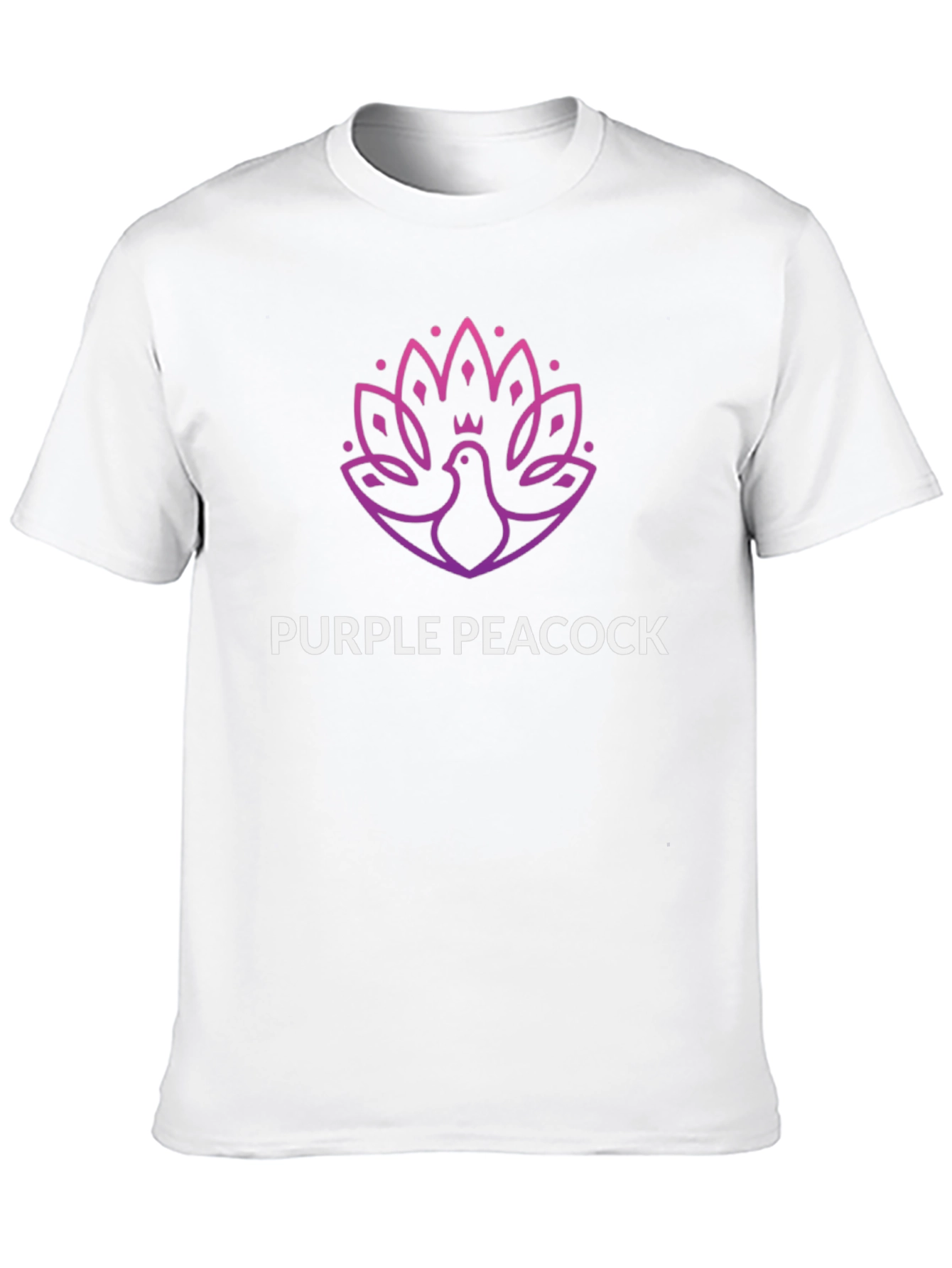 Purple Peacock Graphic Tee - Unique Design