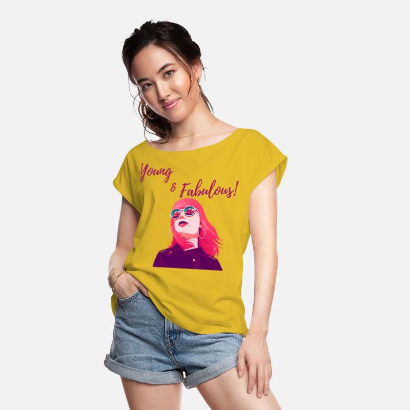 Young and fabulous quote women t-shirt