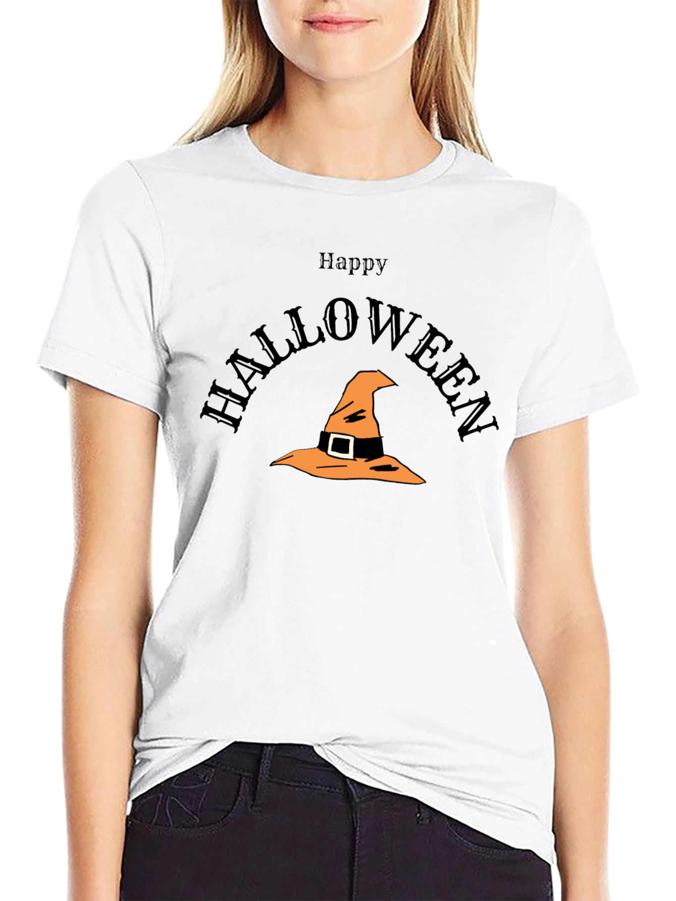 Happy Halloween T-Shirt with Witch Hat