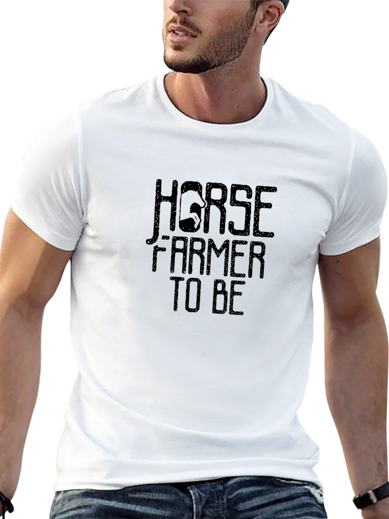 Horse Farmer To Be - Black T-Shirt