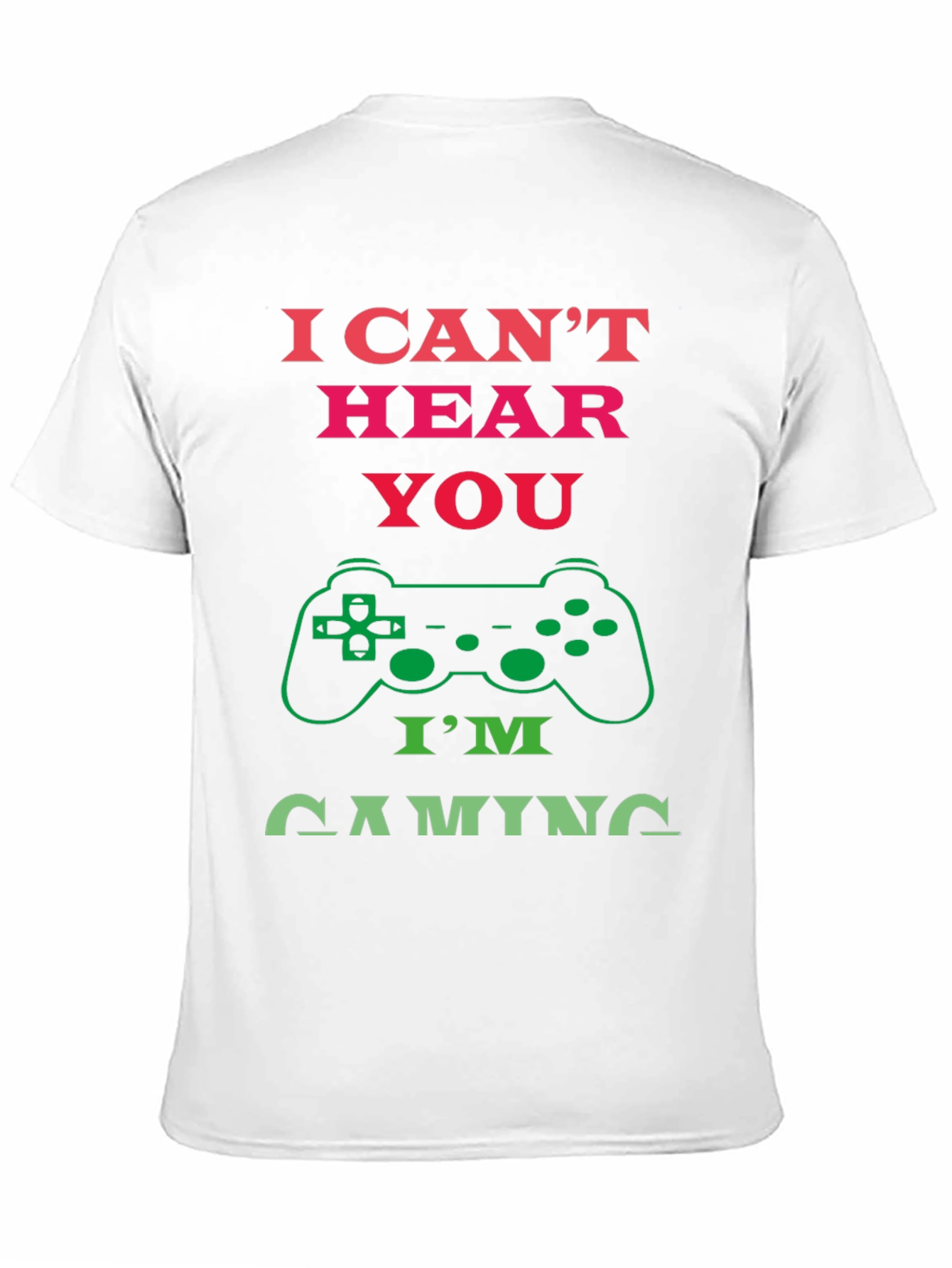 I Cant Hear You Im Gaming Black T-Shirt
