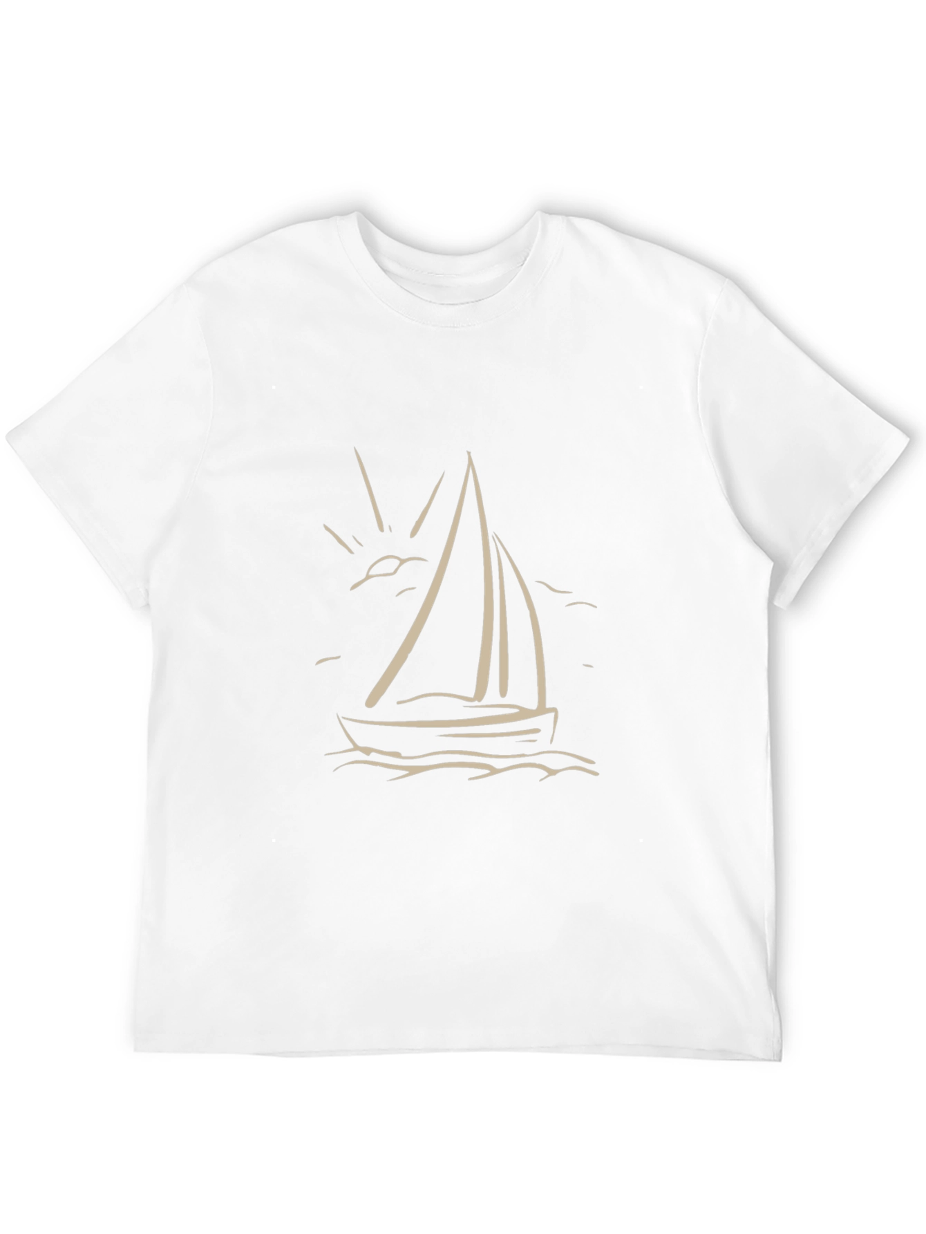 Mens Sailboat Graphic Tee - Black