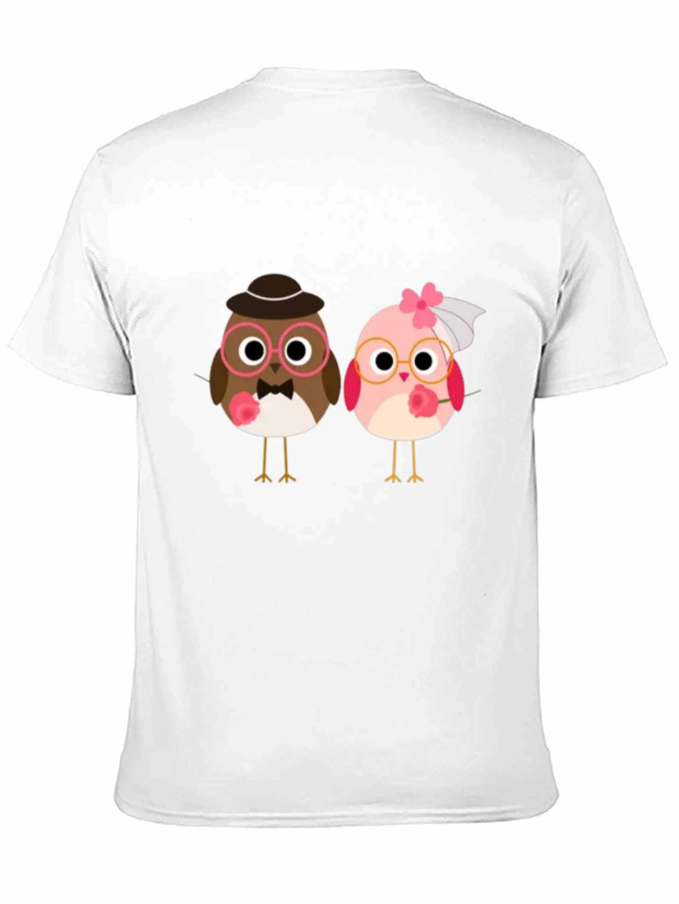 Love Birds Graphic Tee - Black Cotton T-Shirt