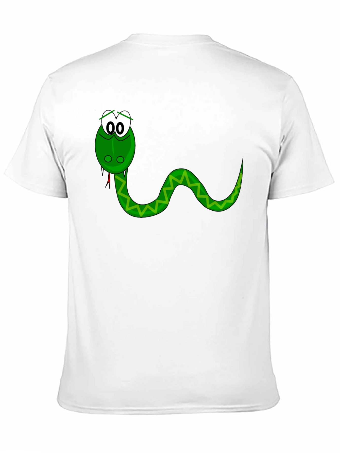 Cartoon Snake Graphic Tee - Mens Black T-Shirt