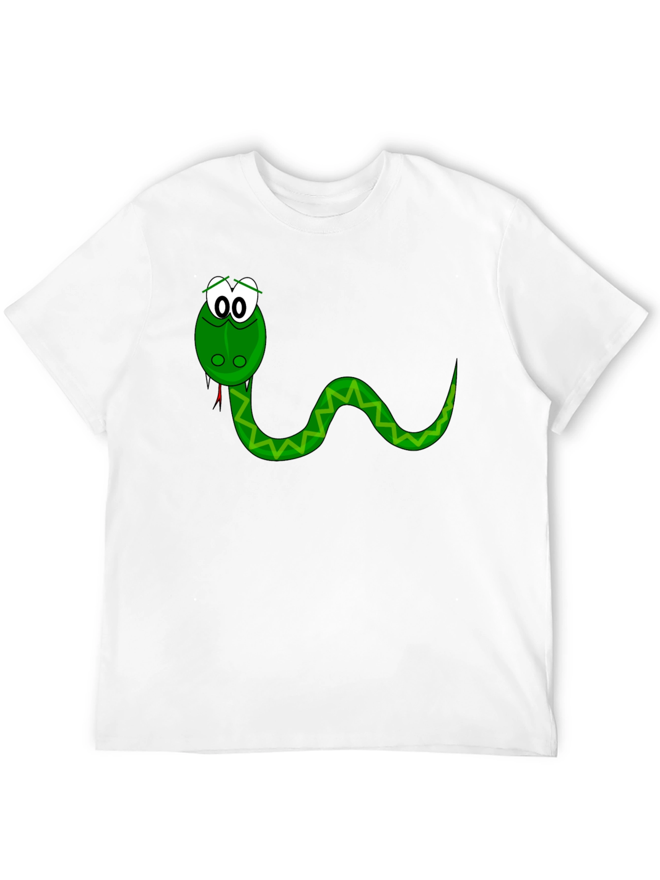 Cartoon Snake Graphic Tee - Mens Black T-Shirt