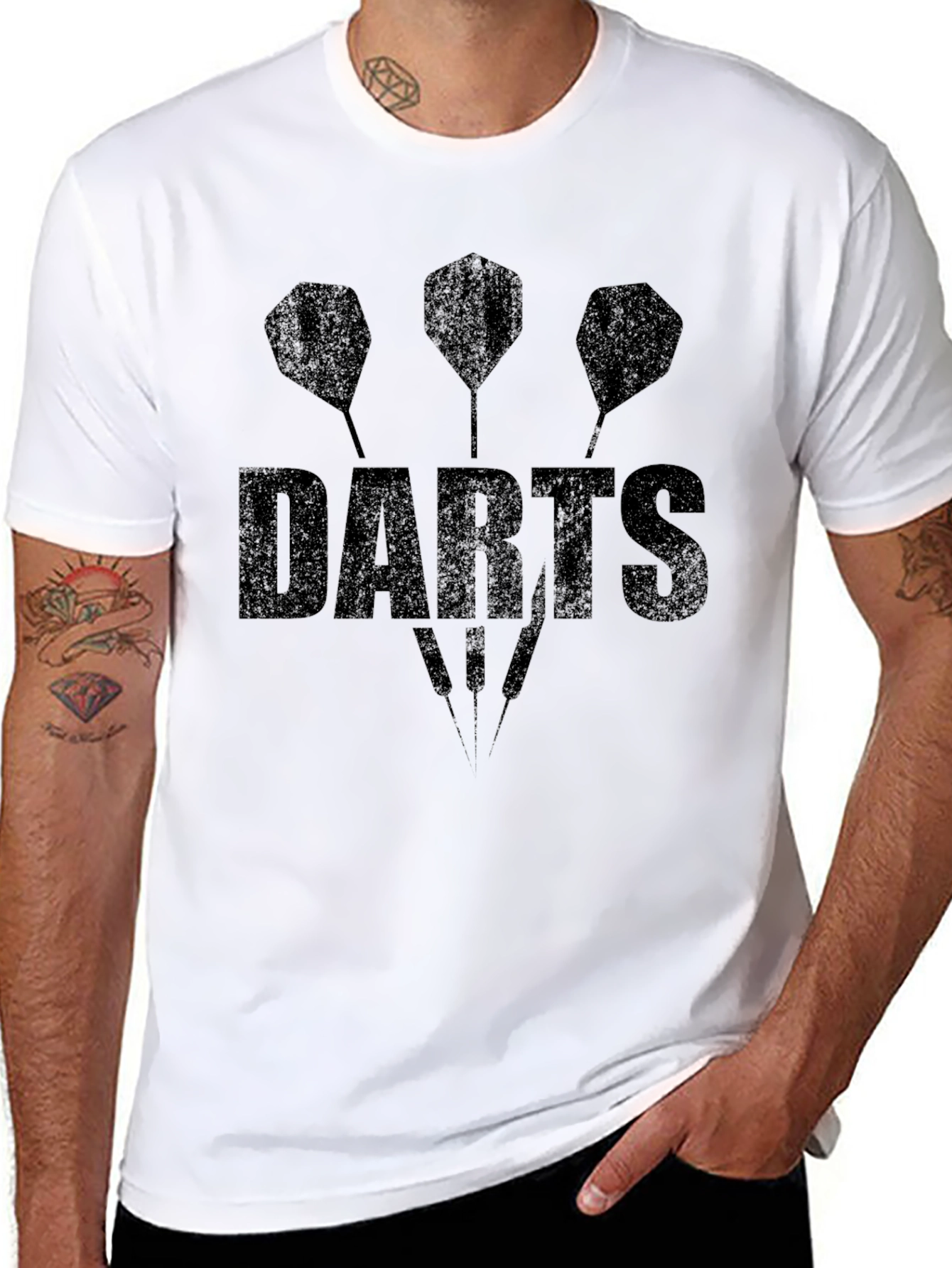Darts Graphic Tee - Trendy Sport T-Shirt