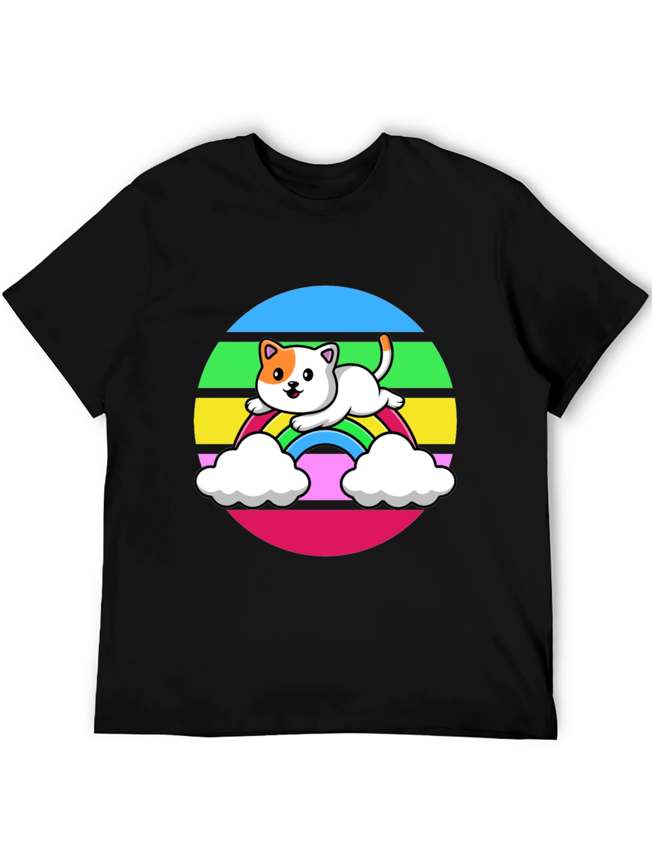Rainbow Cat Graphic T-Shirt