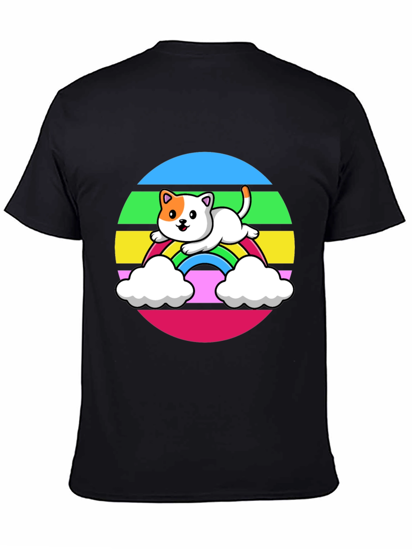Rainbow Cat Graphic T-Shirt