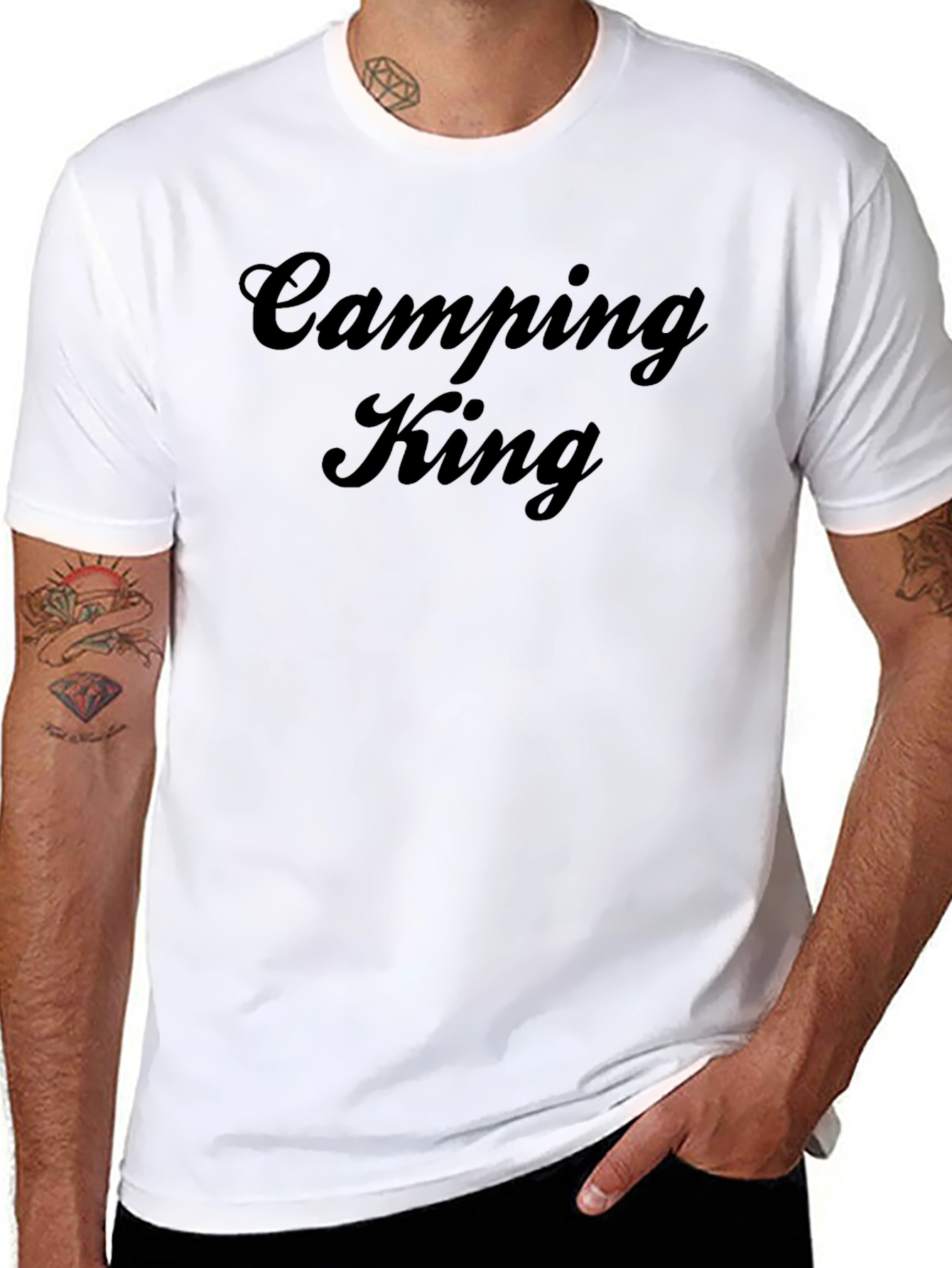 Camping King Black Graphic Tee